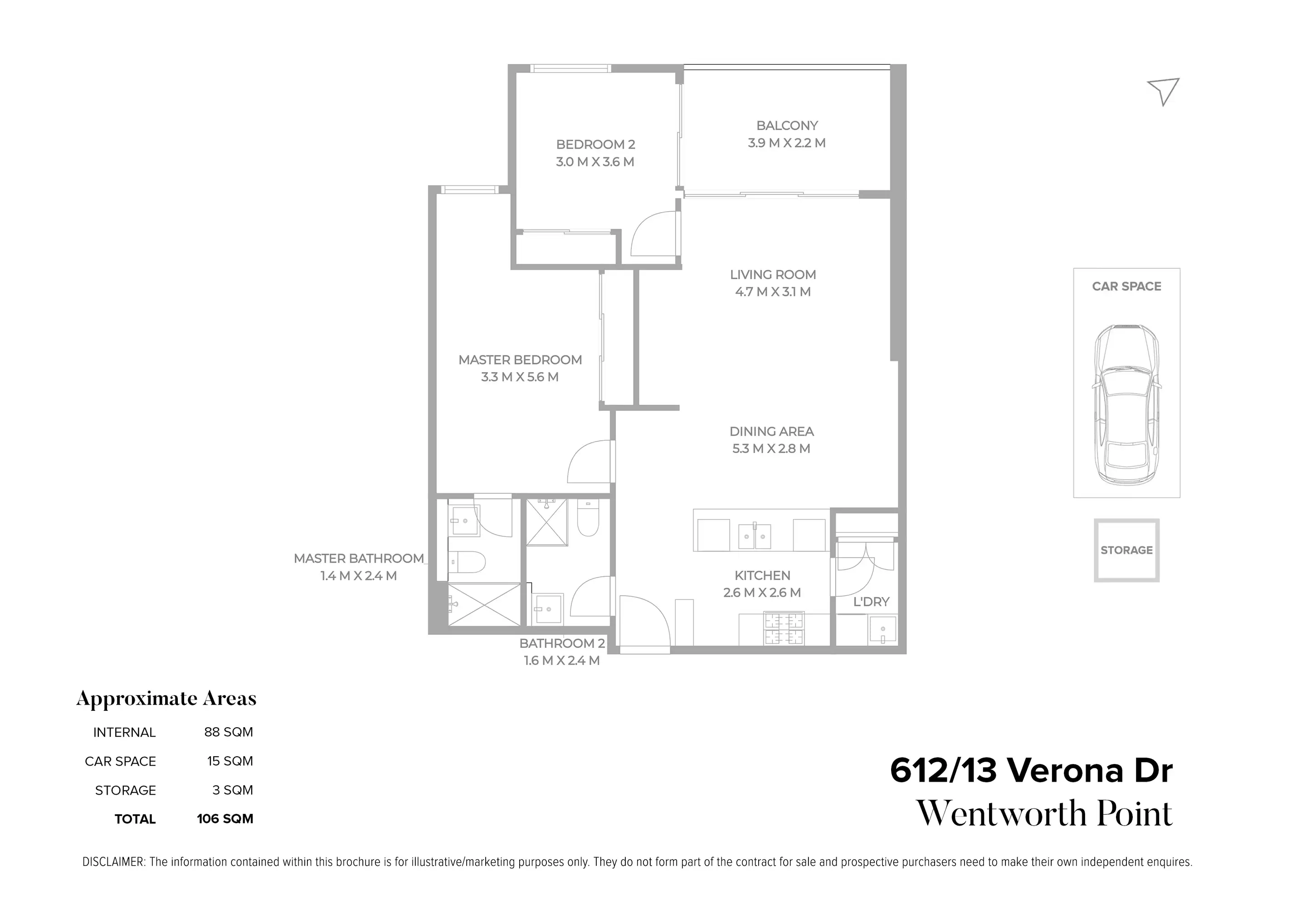 612/13 Verona Drive, Wentworth Point For Sale by Chidiac Realty - floorplan