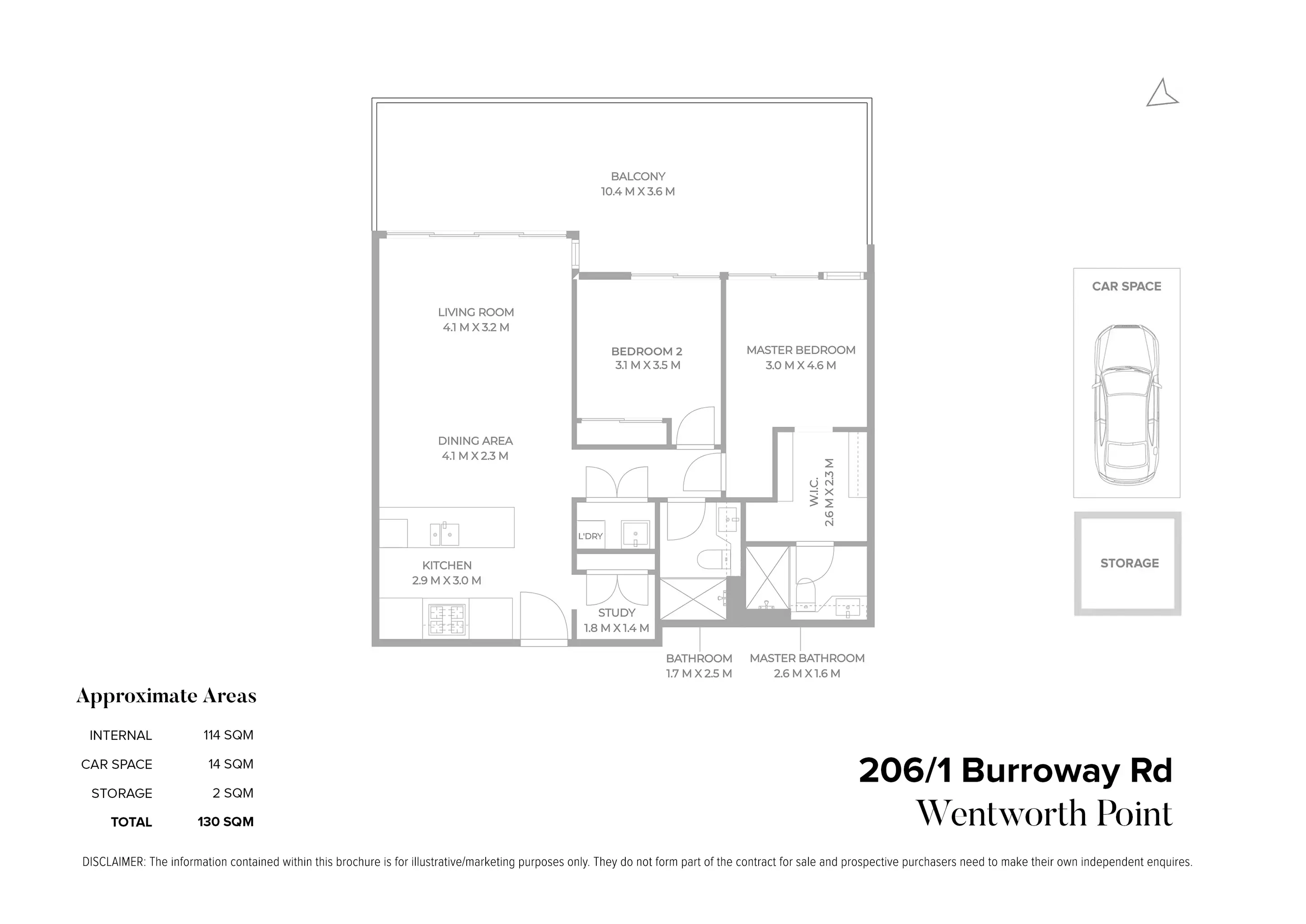 206/1A Burroway Road, Wentworth Point Sold by Chidiac Realty - floorplan