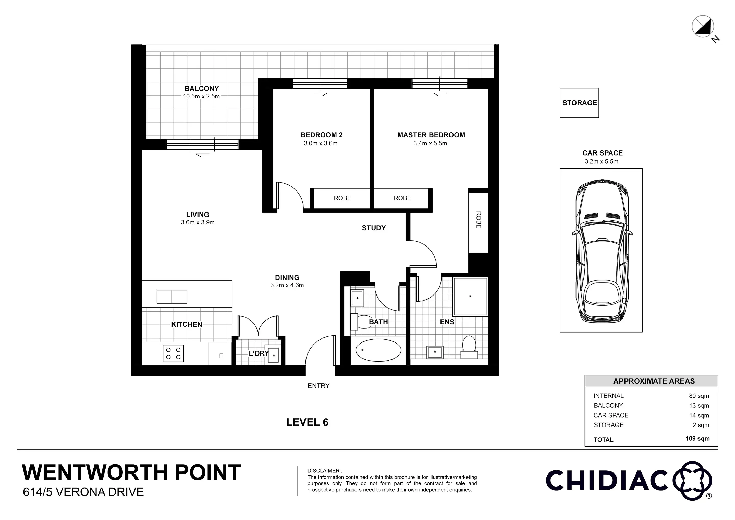 614/5 Verona Drive, Wentworth Point Leased by Chidiac Realty - floorplan