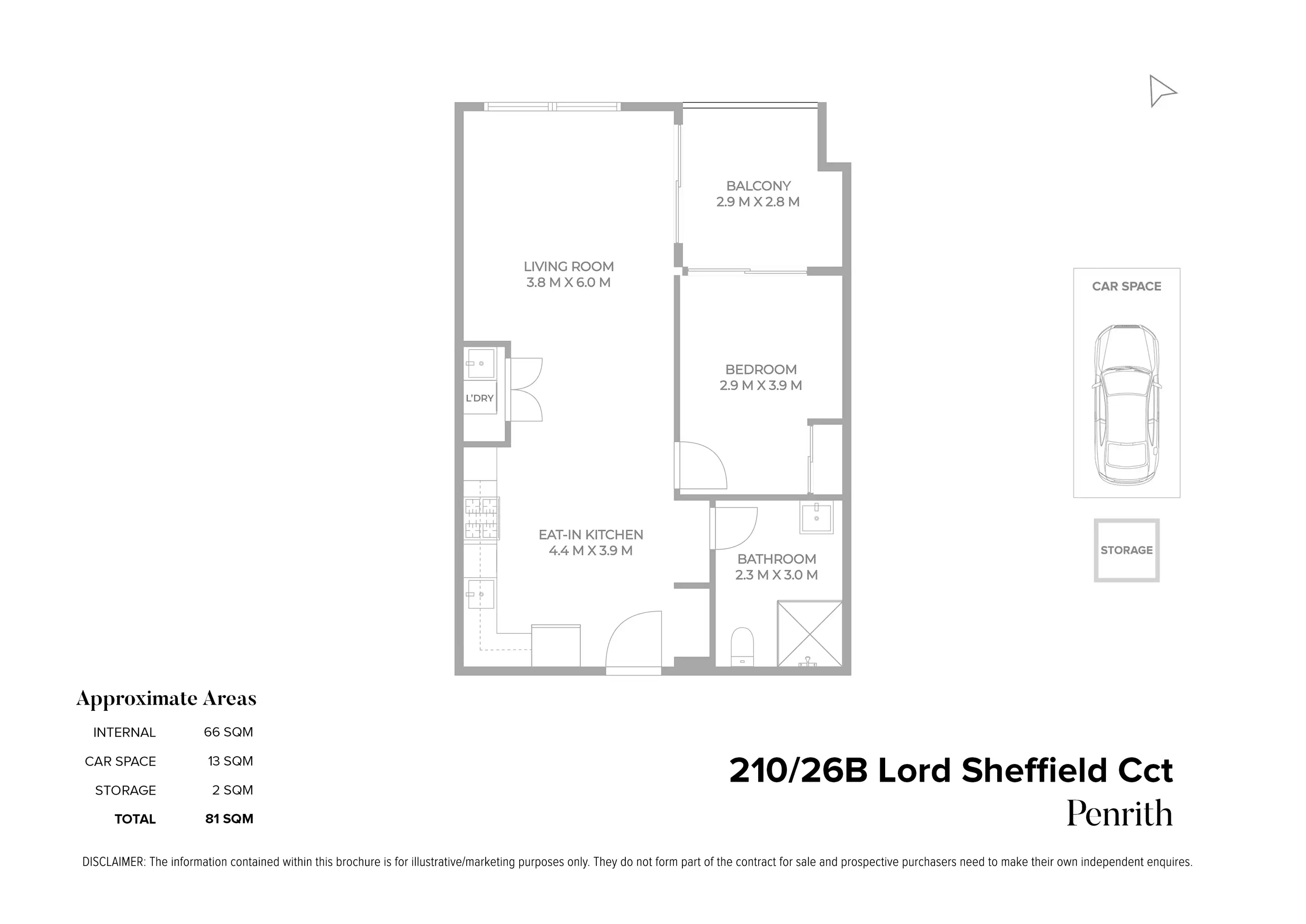 210/26B Lord Sheffield Circuit, Penrith Sold by Chidiac Realty - floorplan