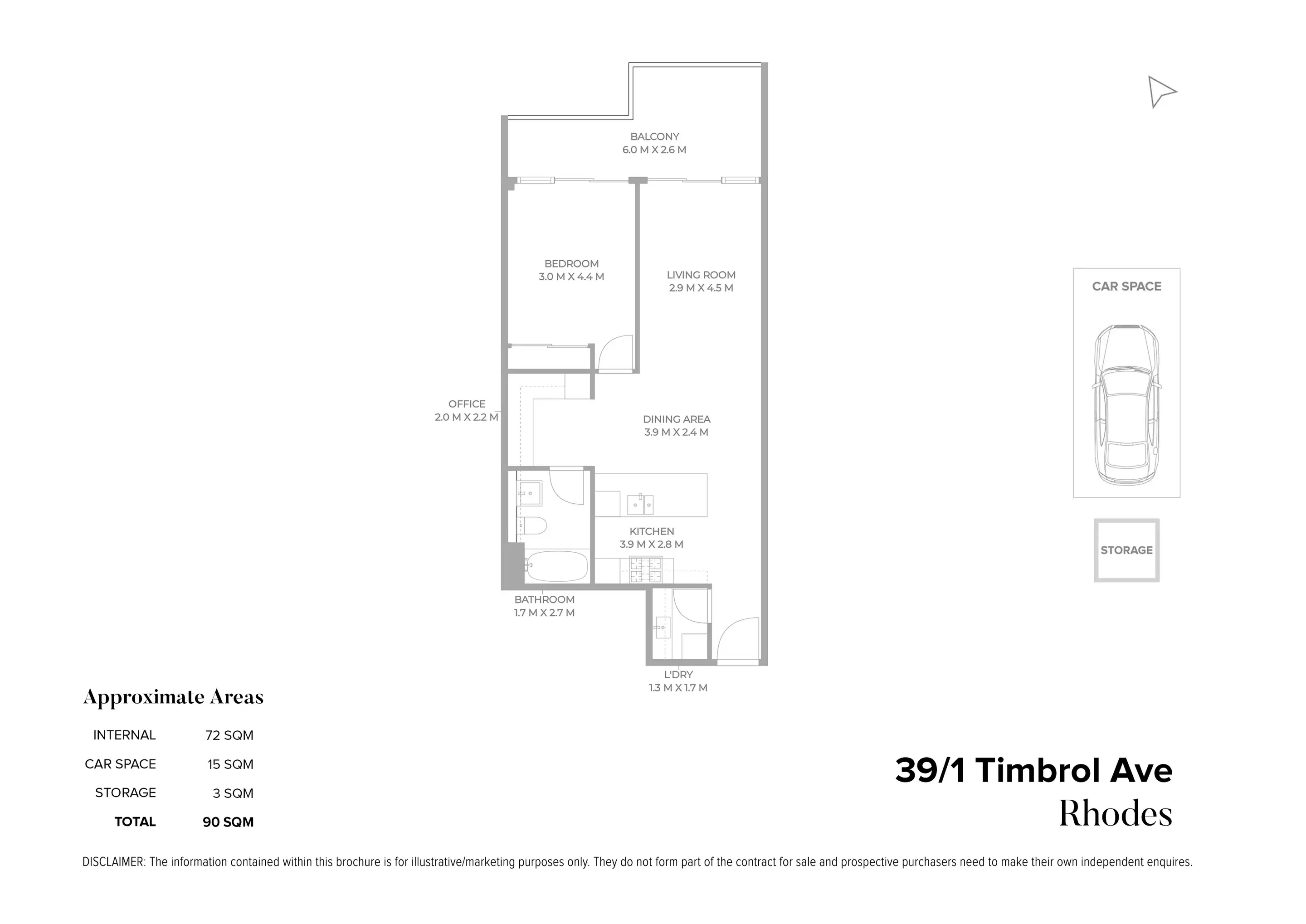 39/1 Timbrol Avenue, Rhodes Sold by Chidiac Realty - floorplan