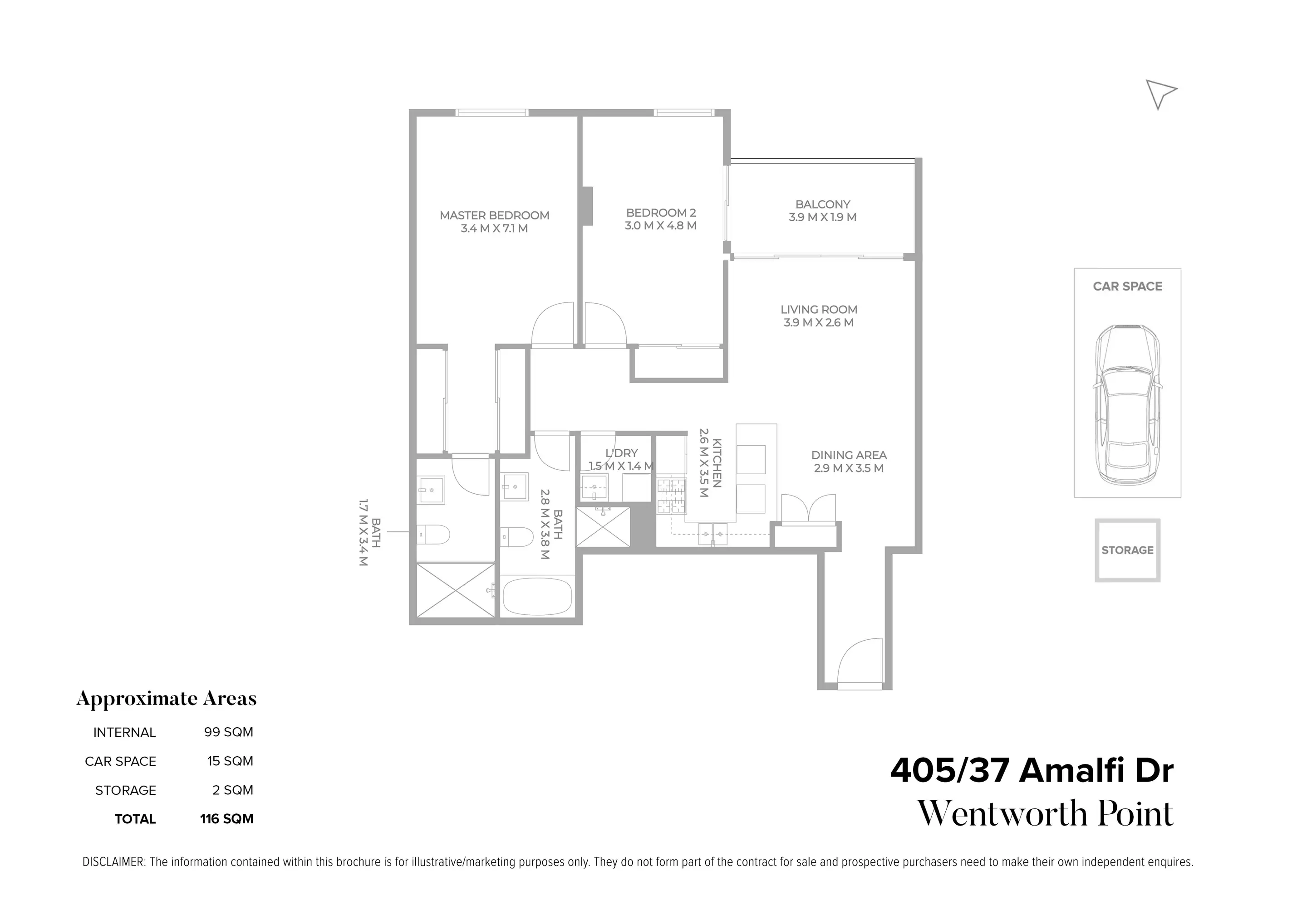 405/37 Amalfi Drive, Wentworth Point For Sale by Chidiac Realty - floorplan