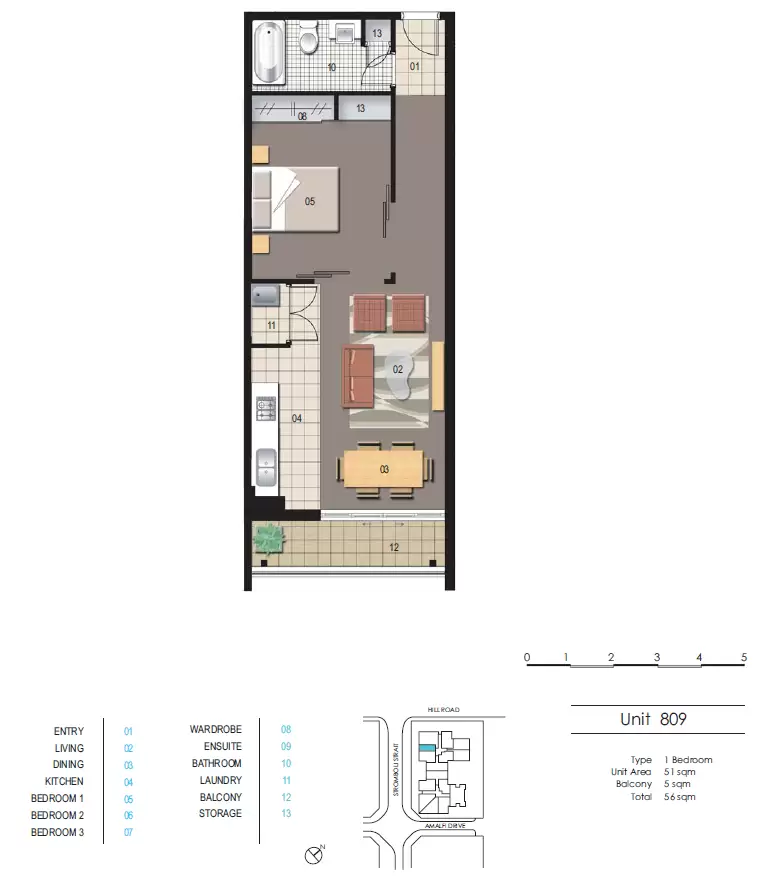 809/21 Hill Road, Wentworth Point Leased by Chidiac Realty - floorplan