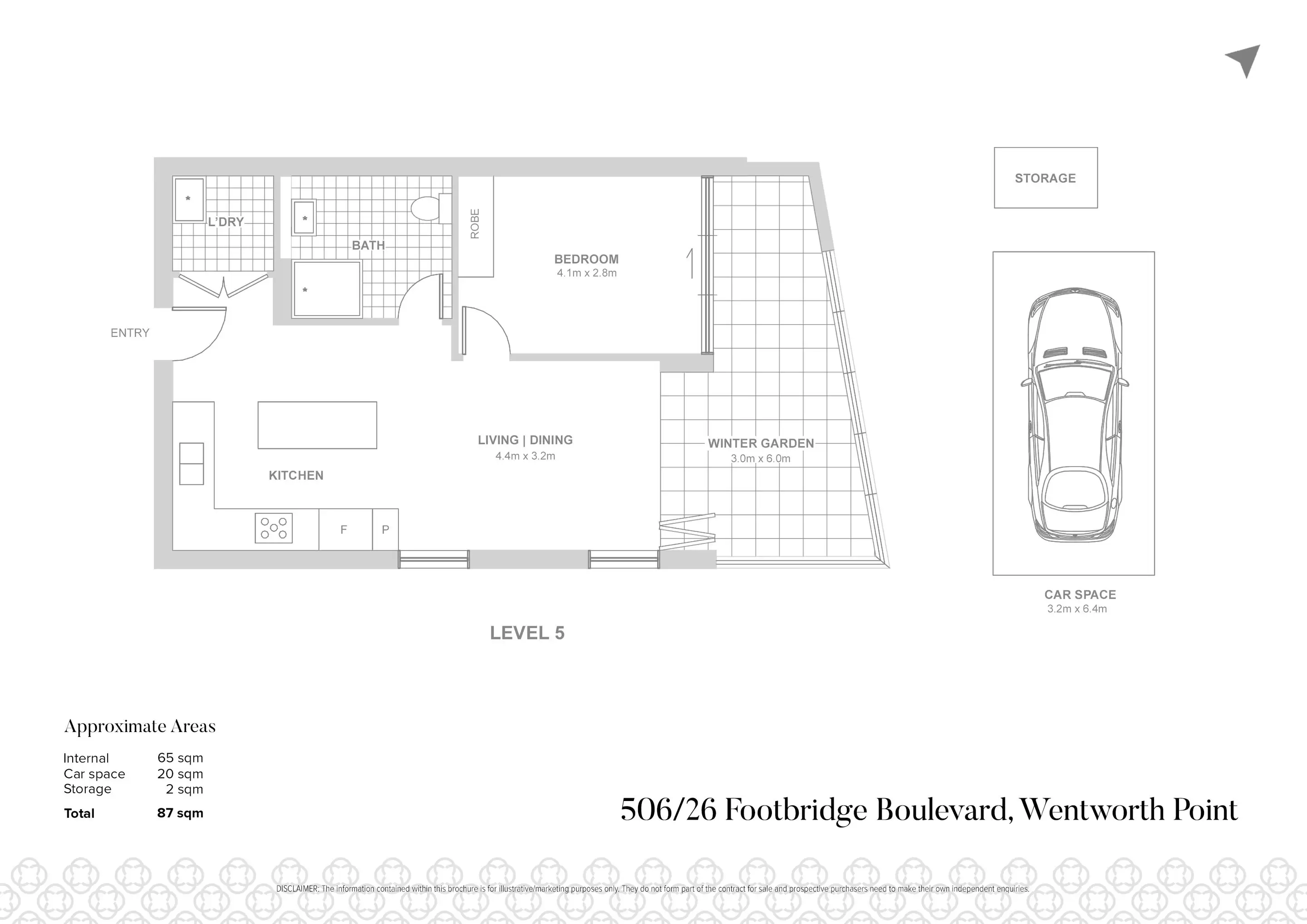 506/26 Footbridge Boulevard, Wentworth Point Leased by Chidiac Realty - floorplan