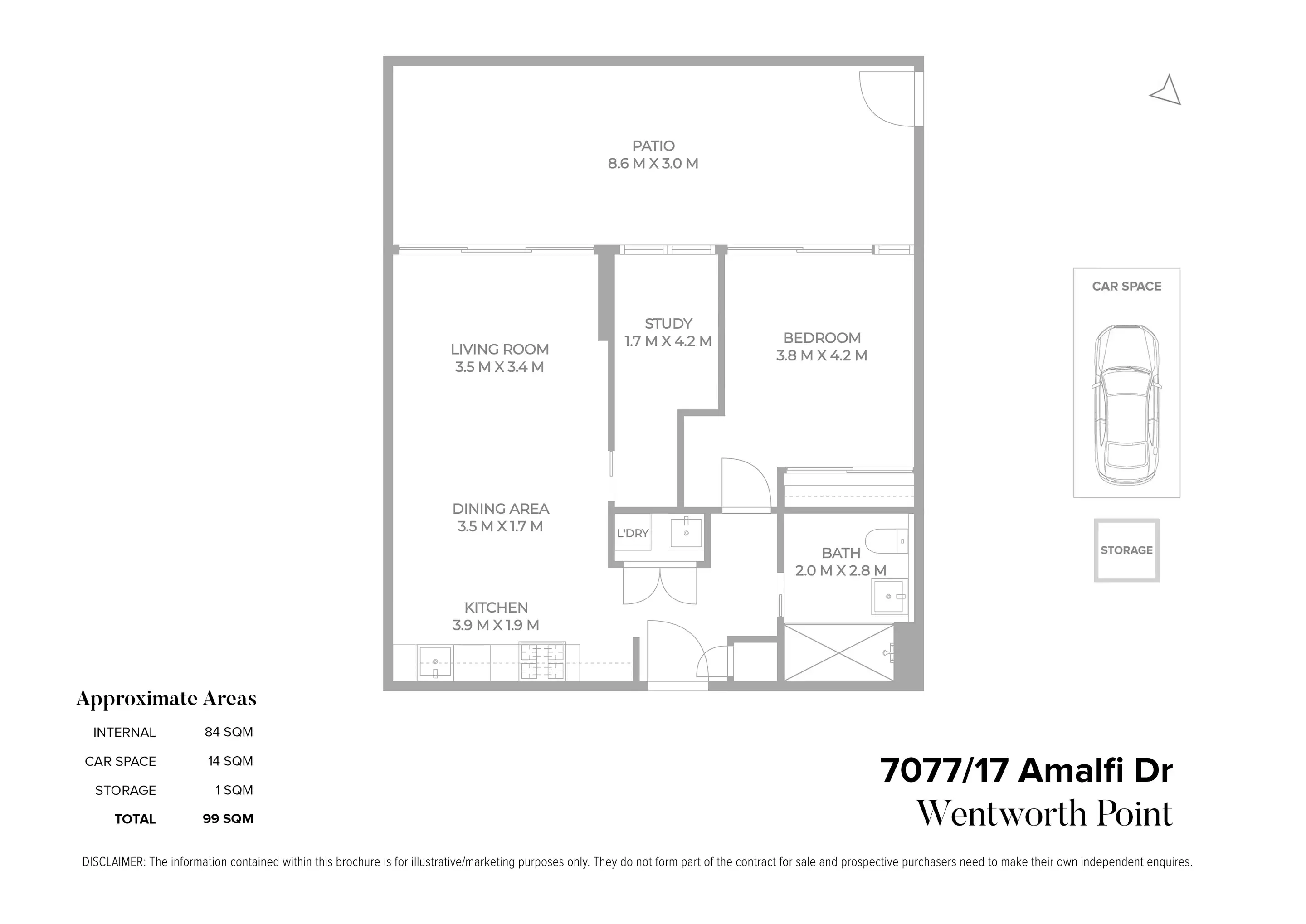 7077/17 Amalfi Drive, Wentworth Point Sold by Chidiac Realty - floorplan