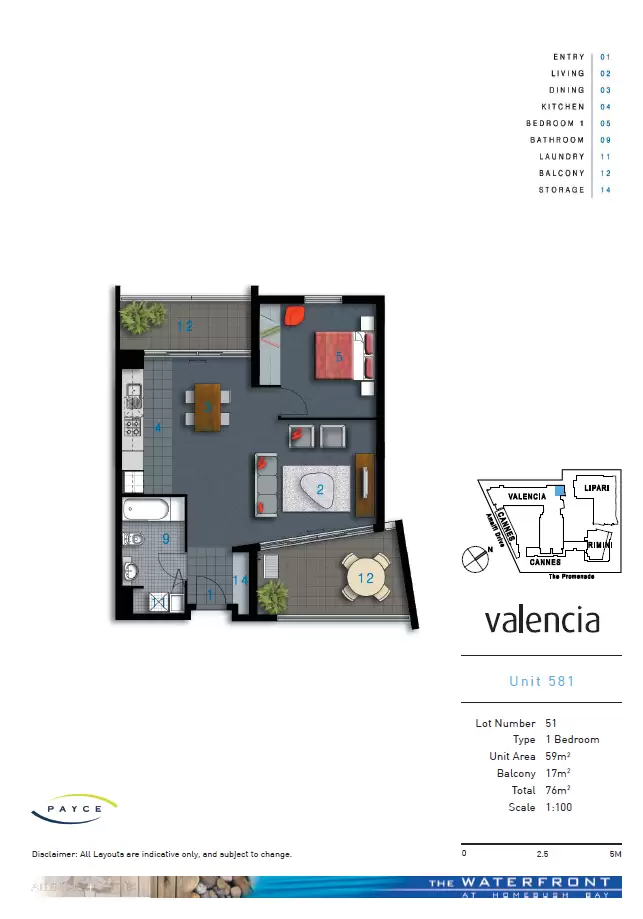 581/4 The Crescent, Wentworth Point Leased by Chidiac Realty - floorplan