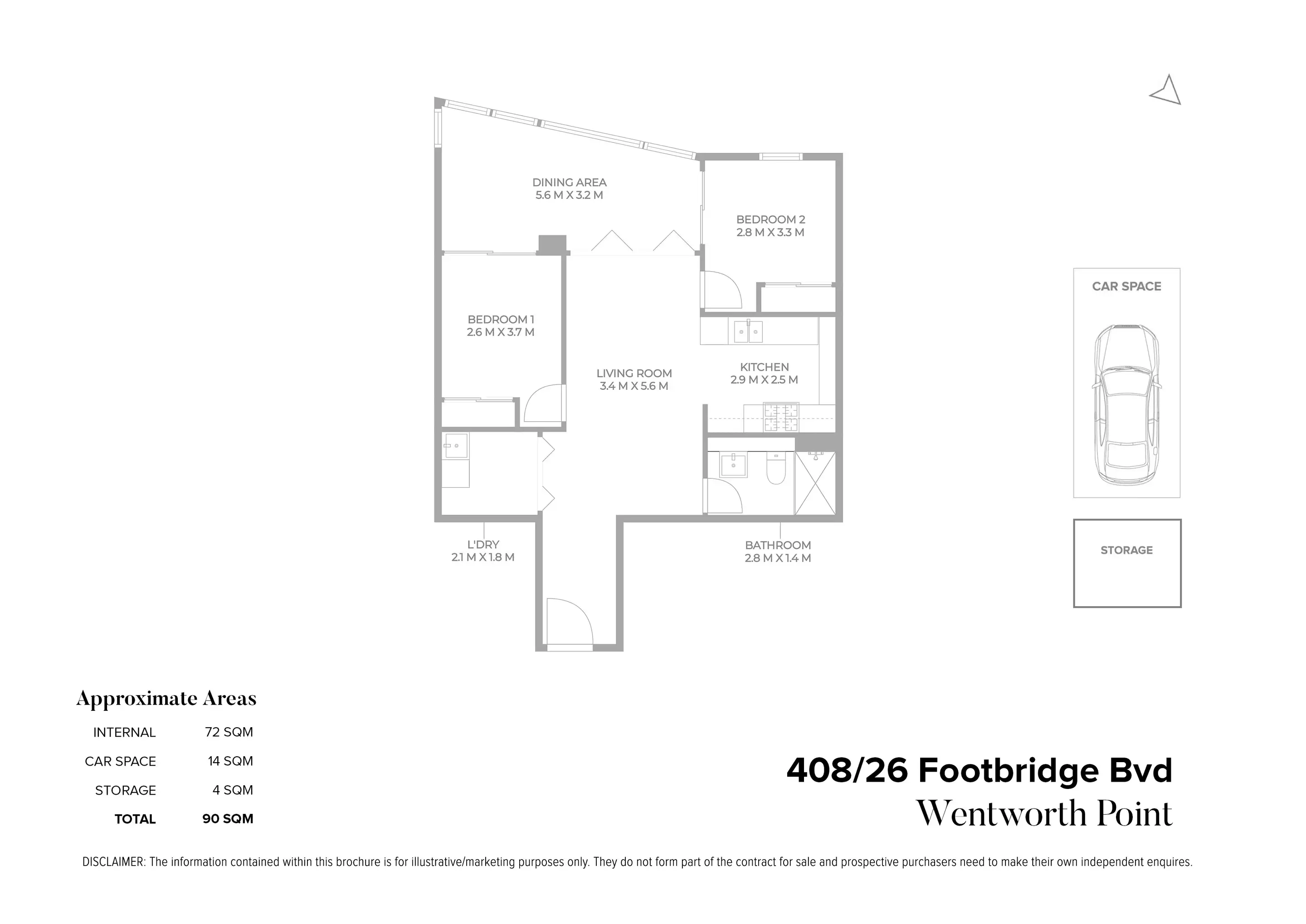 408/26 Footbridge Boulevard, Wentworth Point Sold by Chidiac Realty - floorplan