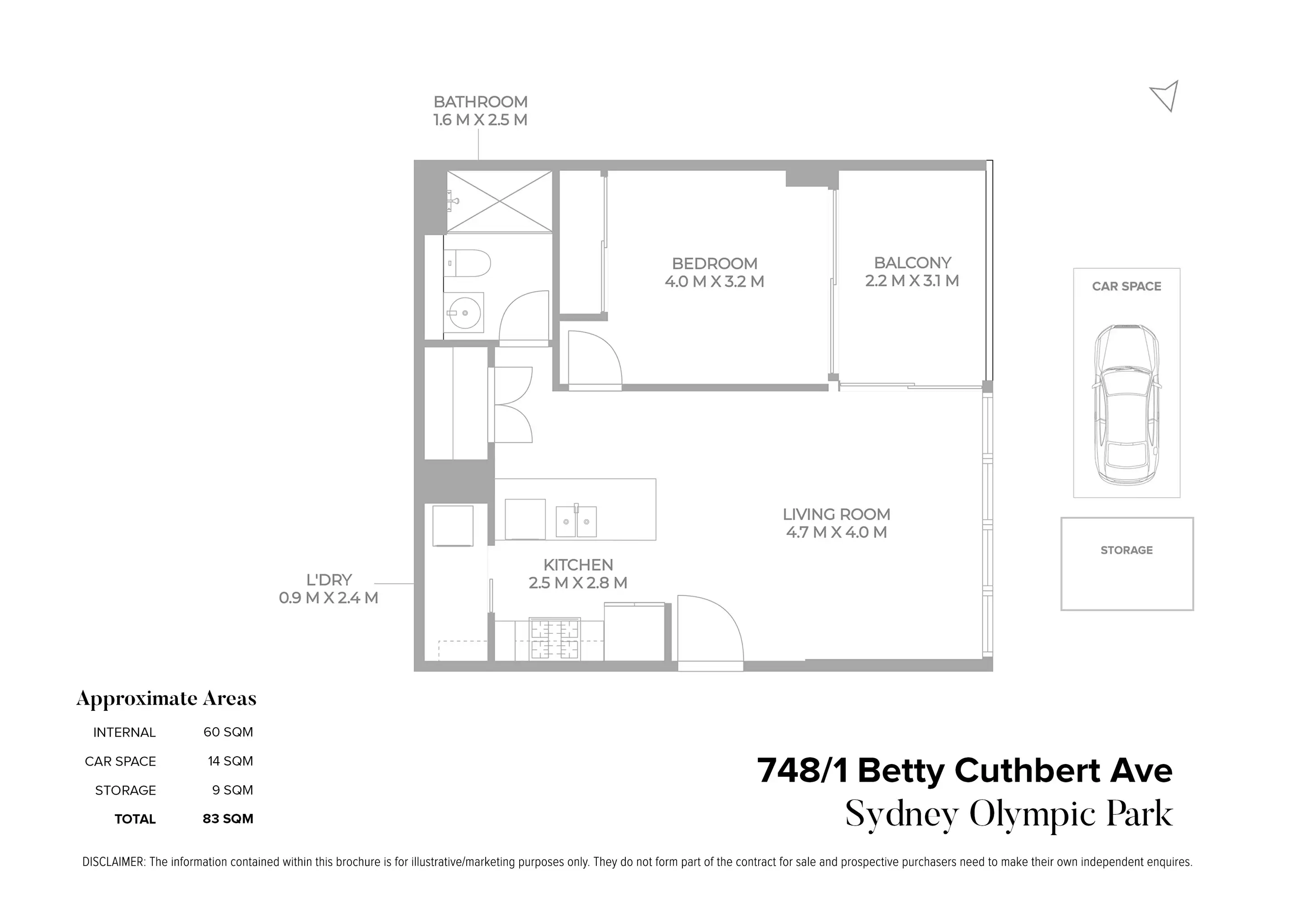 748/1B Betty Cuthbert Avenue, Sydney Olympic Park Sold by Chidiac Realty - floorplan