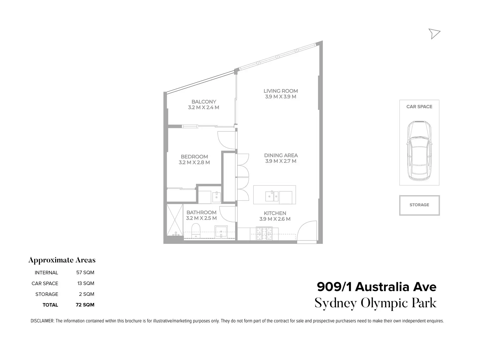 909/1 Australia Avenue, Sydney Olympic Park Sold by Chidiac Realty - floorplan