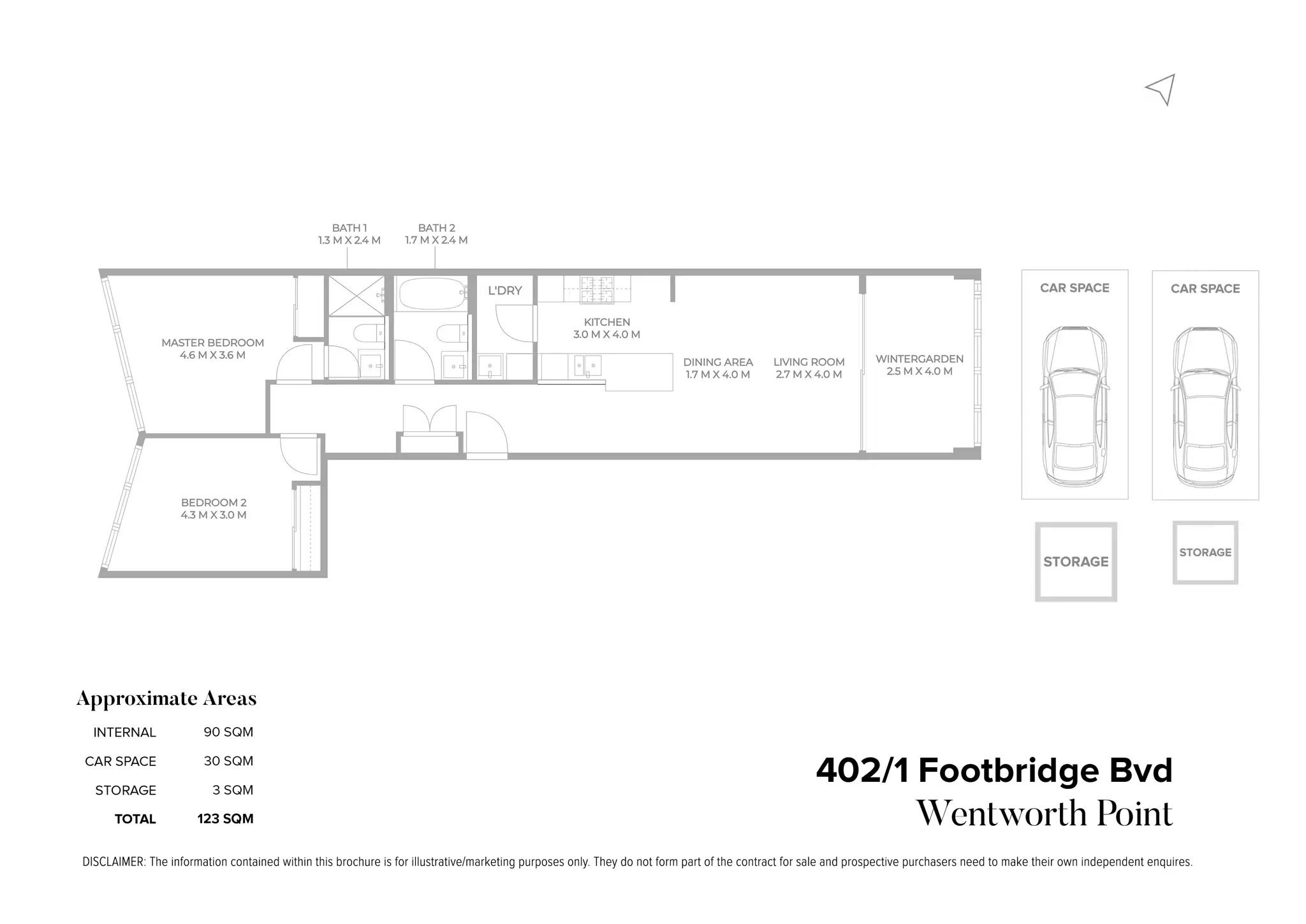 402/1 Footbridge Boulevard, Wentworth Point Sold by Chidiac Realty - floorplan