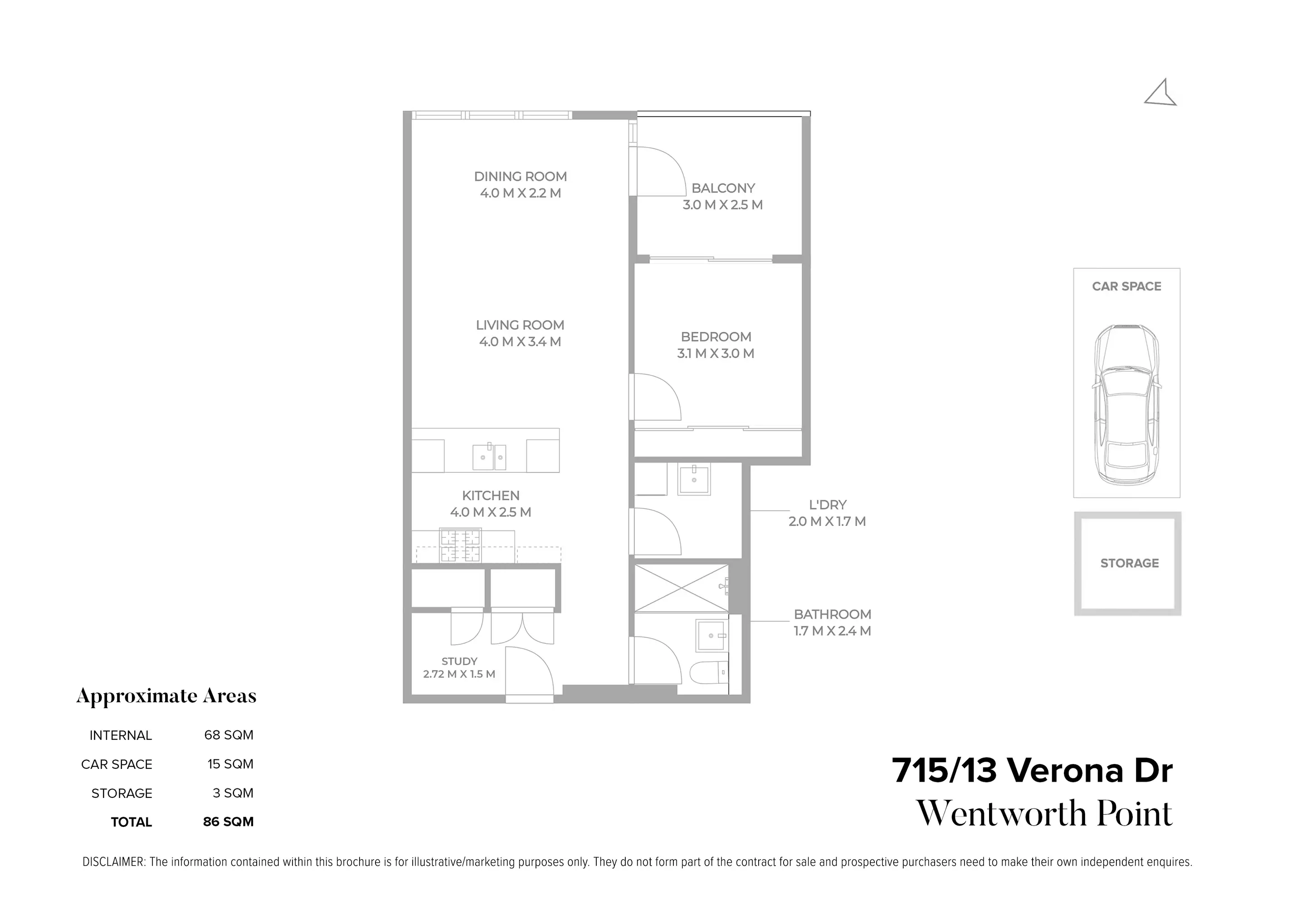 715/13 Verona Drive, Wentworth Point For Sale by Chidiac Realty - floorplan