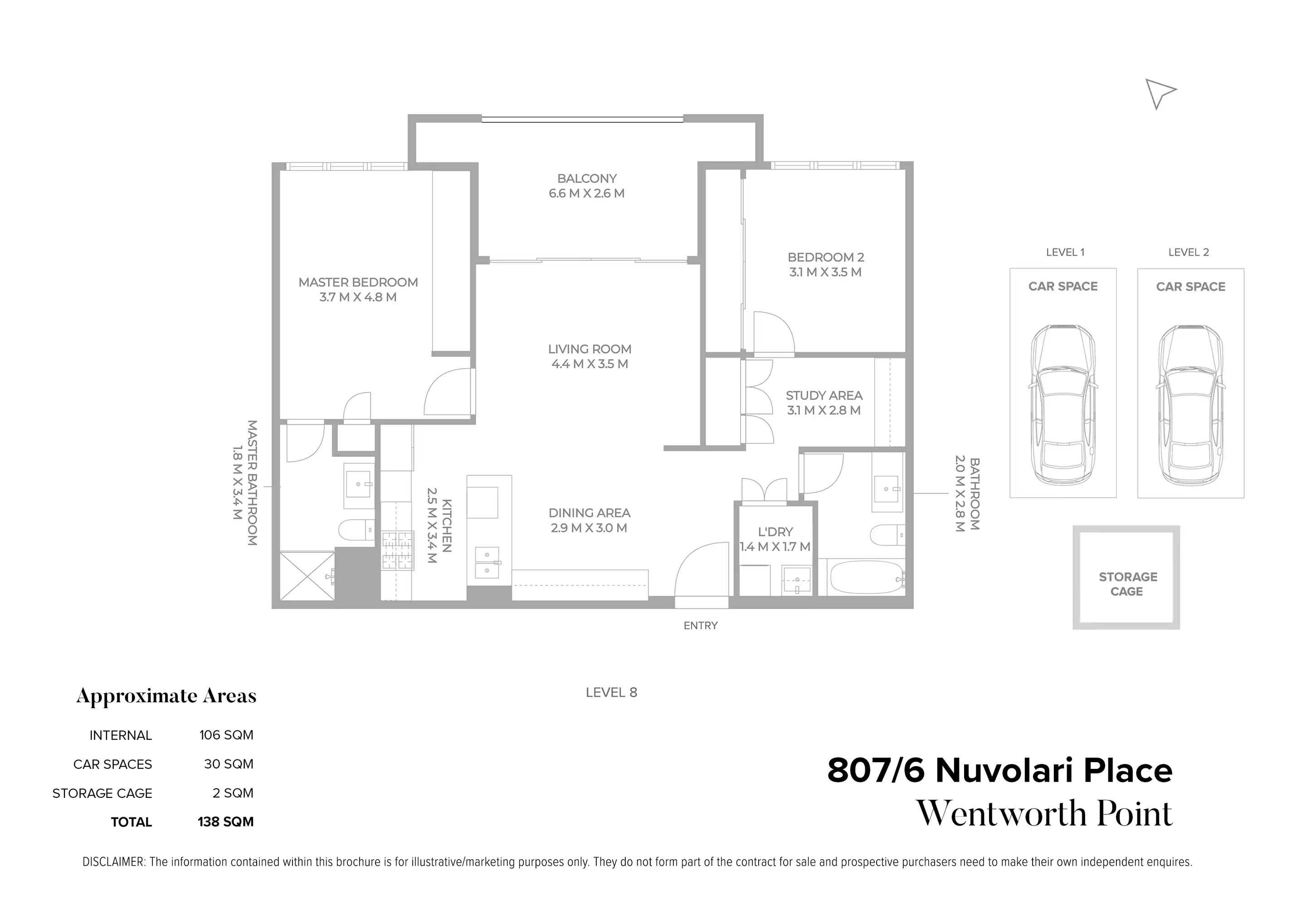 807/6 Nuvolari Place, Wentworth Point Sold by Chidiac Realty - floorplan