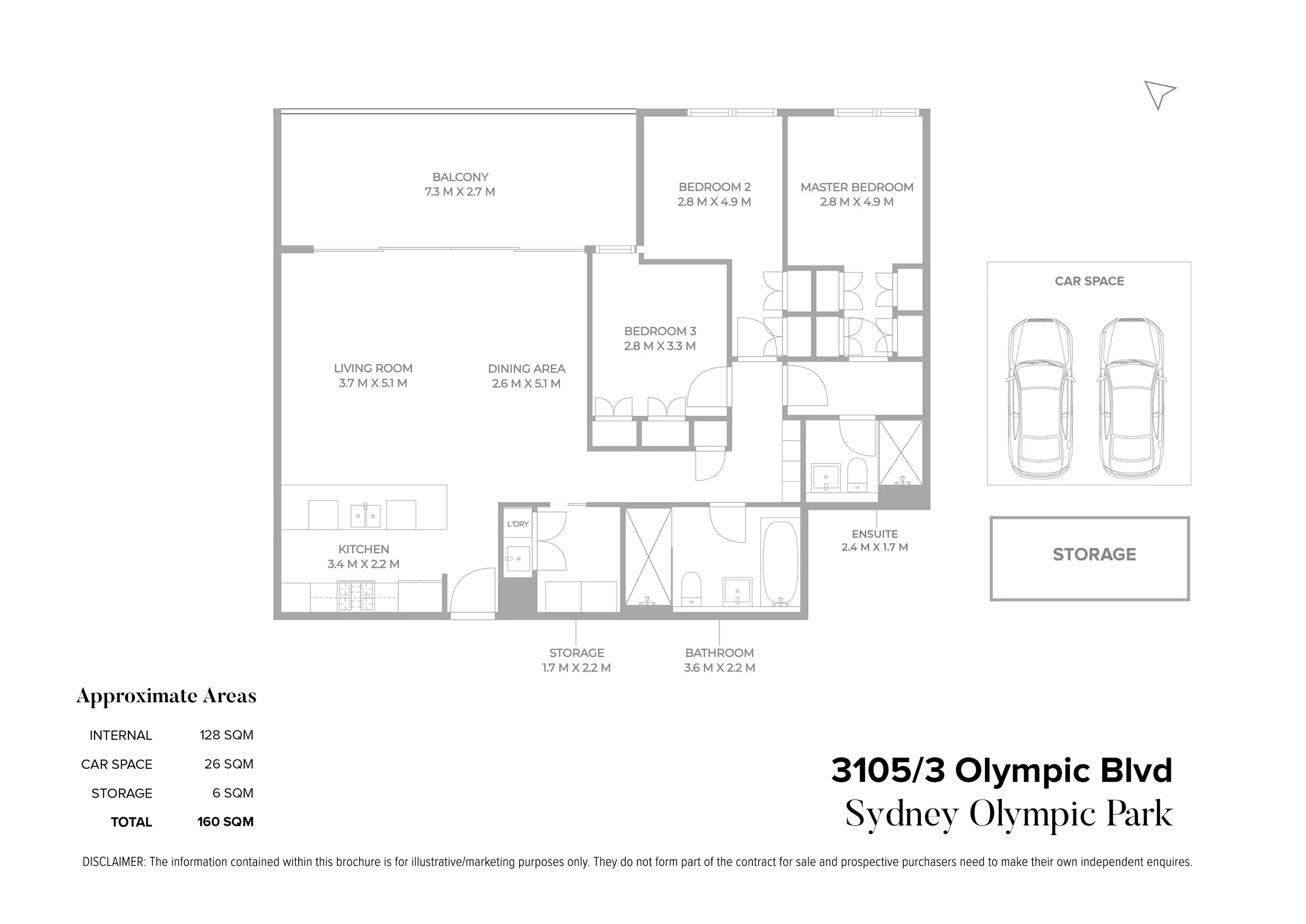 3105/3 Olympic Boulevard, Sydney Olympic Park Sold by Chidiac Realty - floorplan