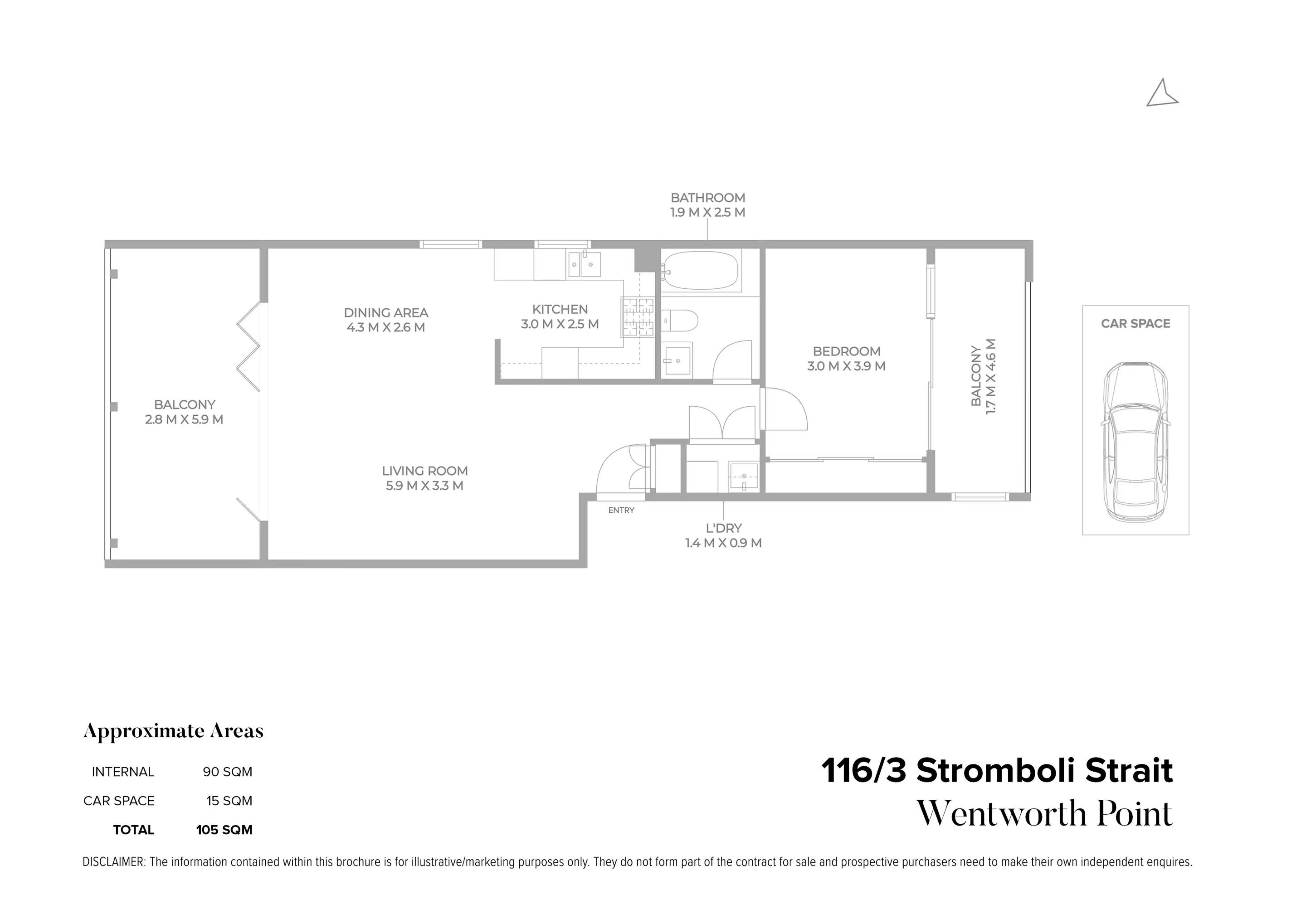 116/3 Stromboli Strait, Wentworth Point For Sale by Chidiac Realty - floorplan