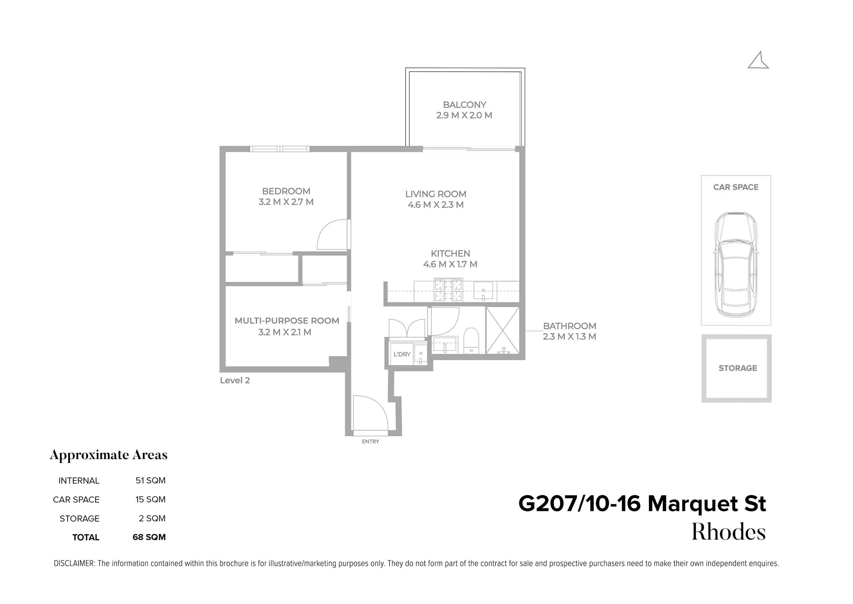 G207/10-16 Marquet Street, Rhodes For Sale by Chidiac Realty - floorplan