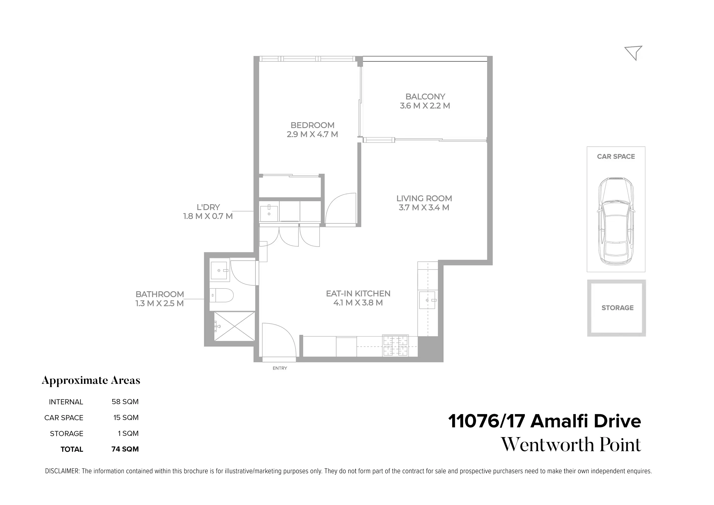 11076/17 Amalfi Drive, Wentworth Point For Sale by Chidiac Realty - floorplan