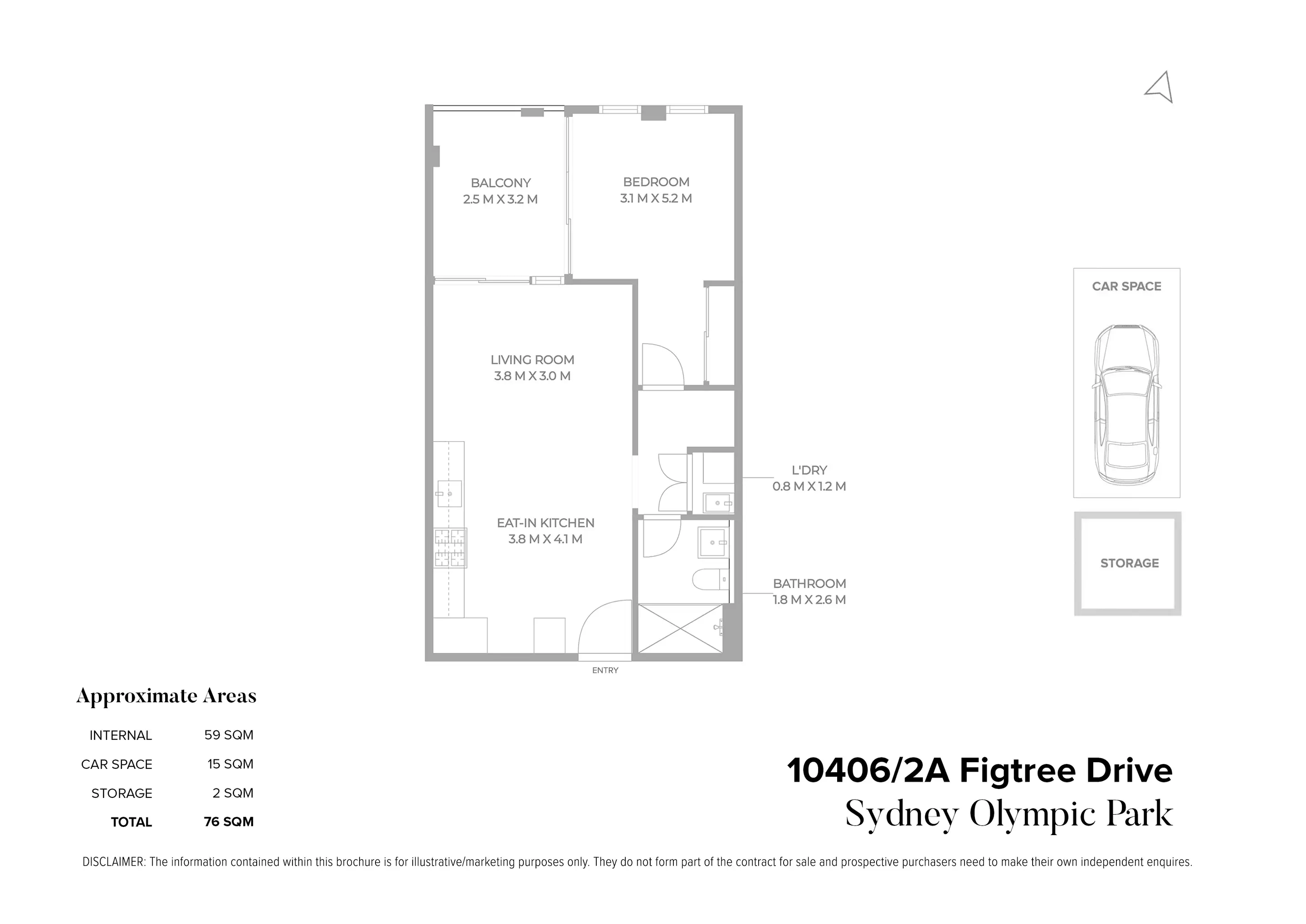 10406/2A Figtree Drive, Sydney Olympic Park Sold by Chidiac Realty - floorplan