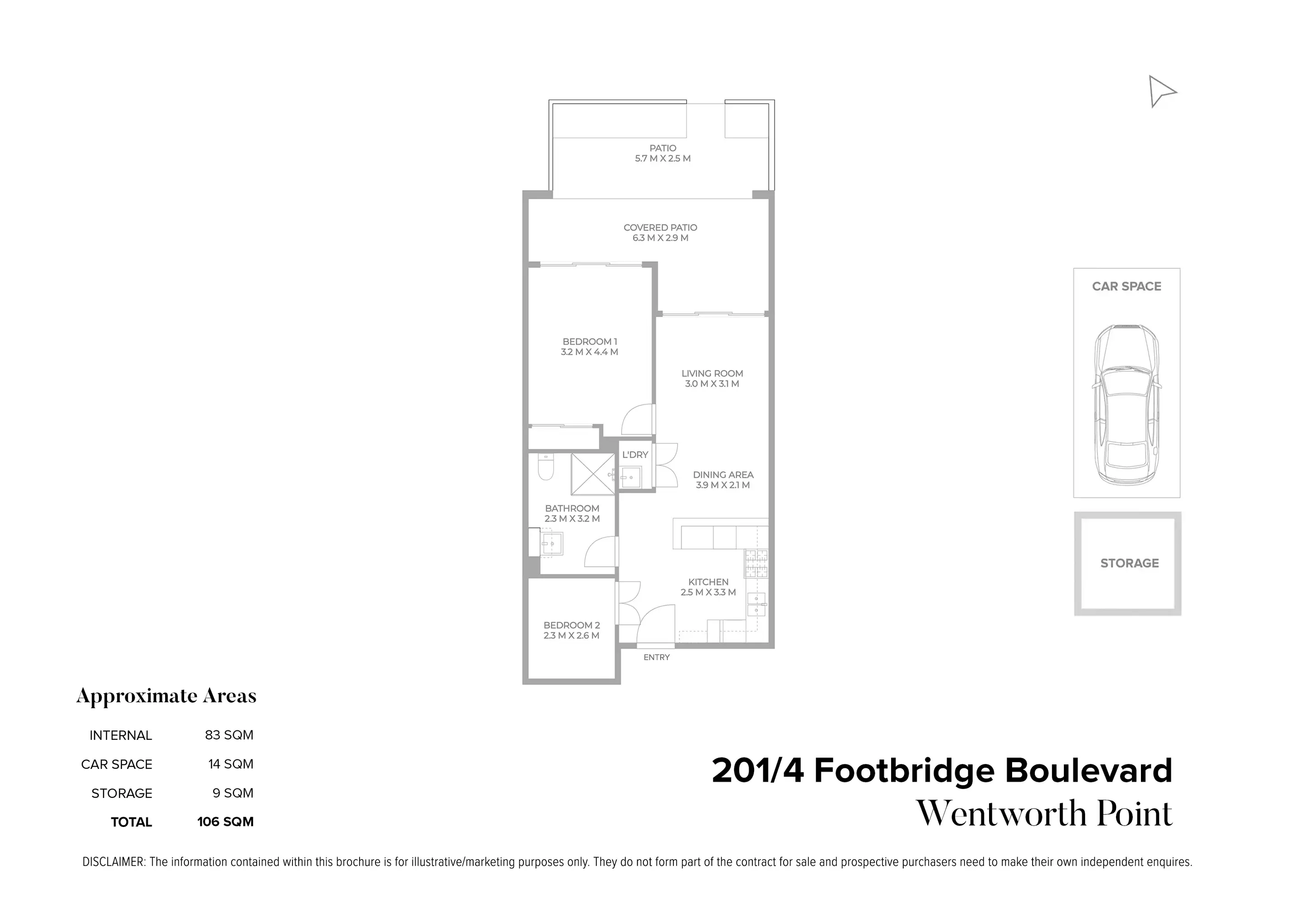 201/4 Footbridge Boulevard, Wentworth Point Sold by Chidiac Realty - floorplan