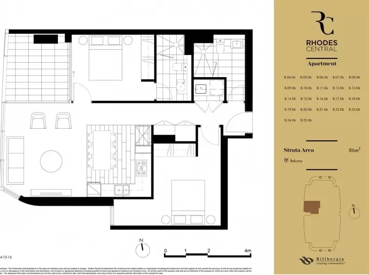 1605/21 Marquet Street, Rhodes For Lease by Chidiac Realty - floorplan