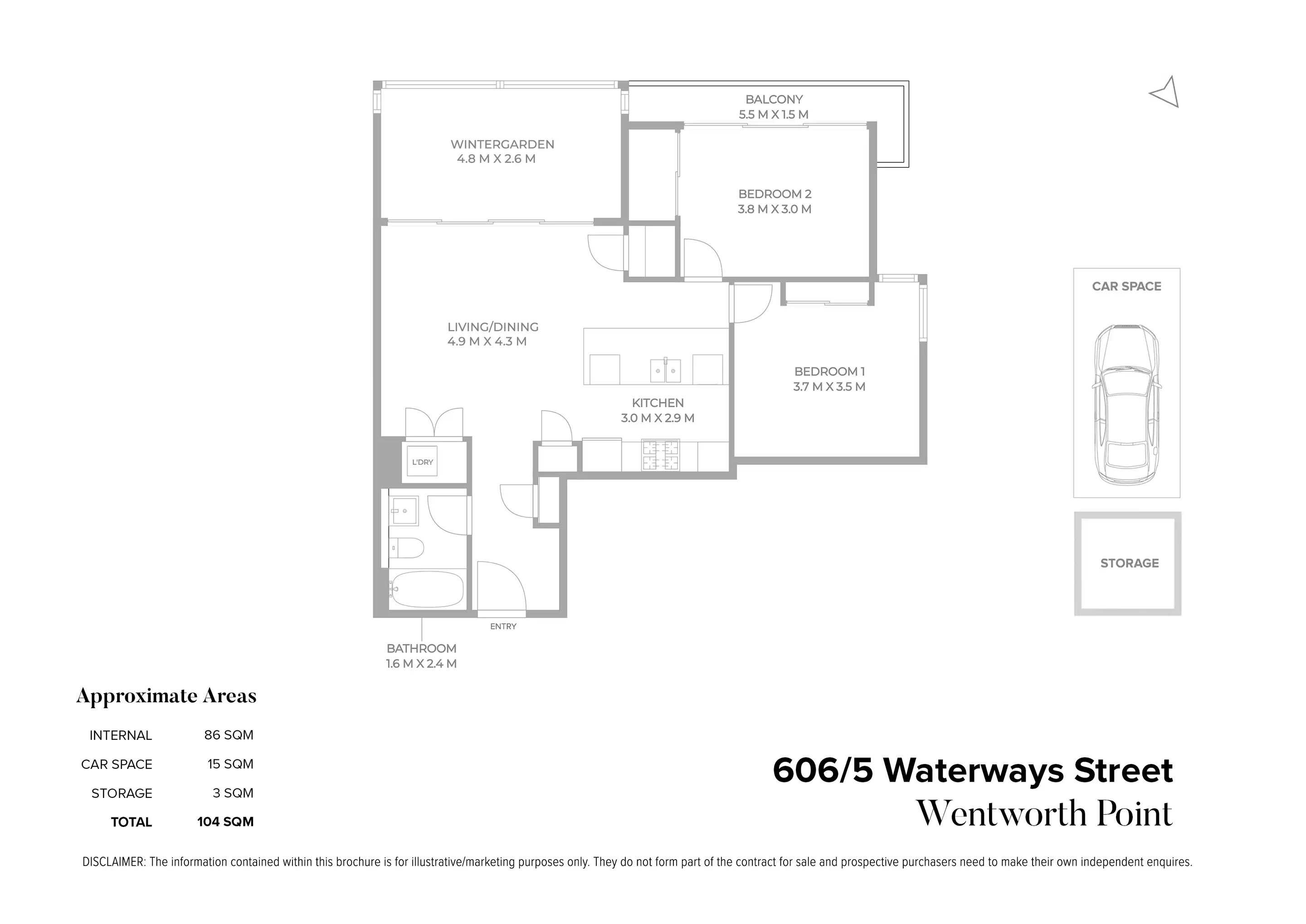 606/5 Waterways Street, Wentworth Point Sold by Chidiac Realty - floorplan