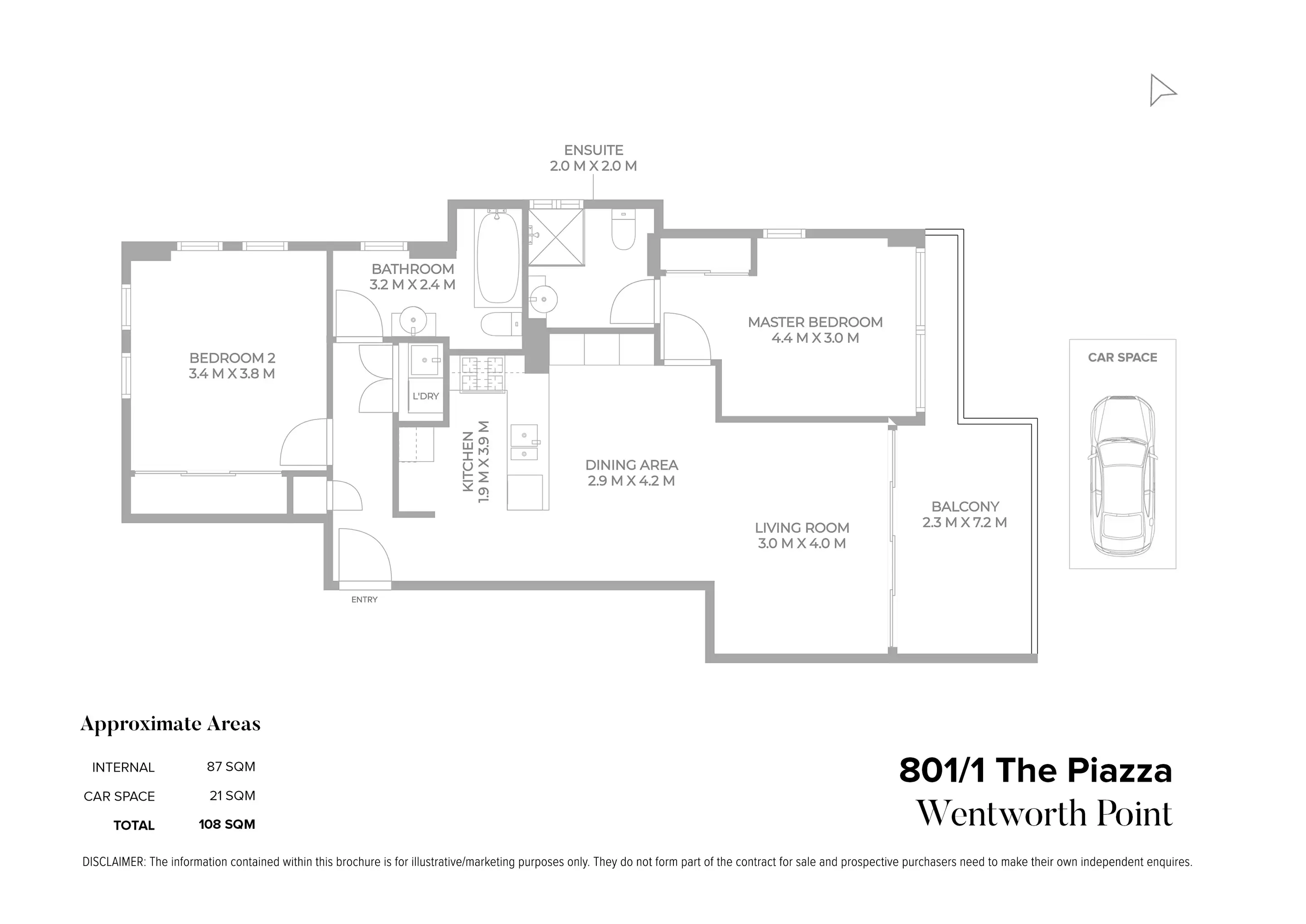 801/1 The Piazza, Wentworth Point For Sale by Chidiac Realty - floorplan