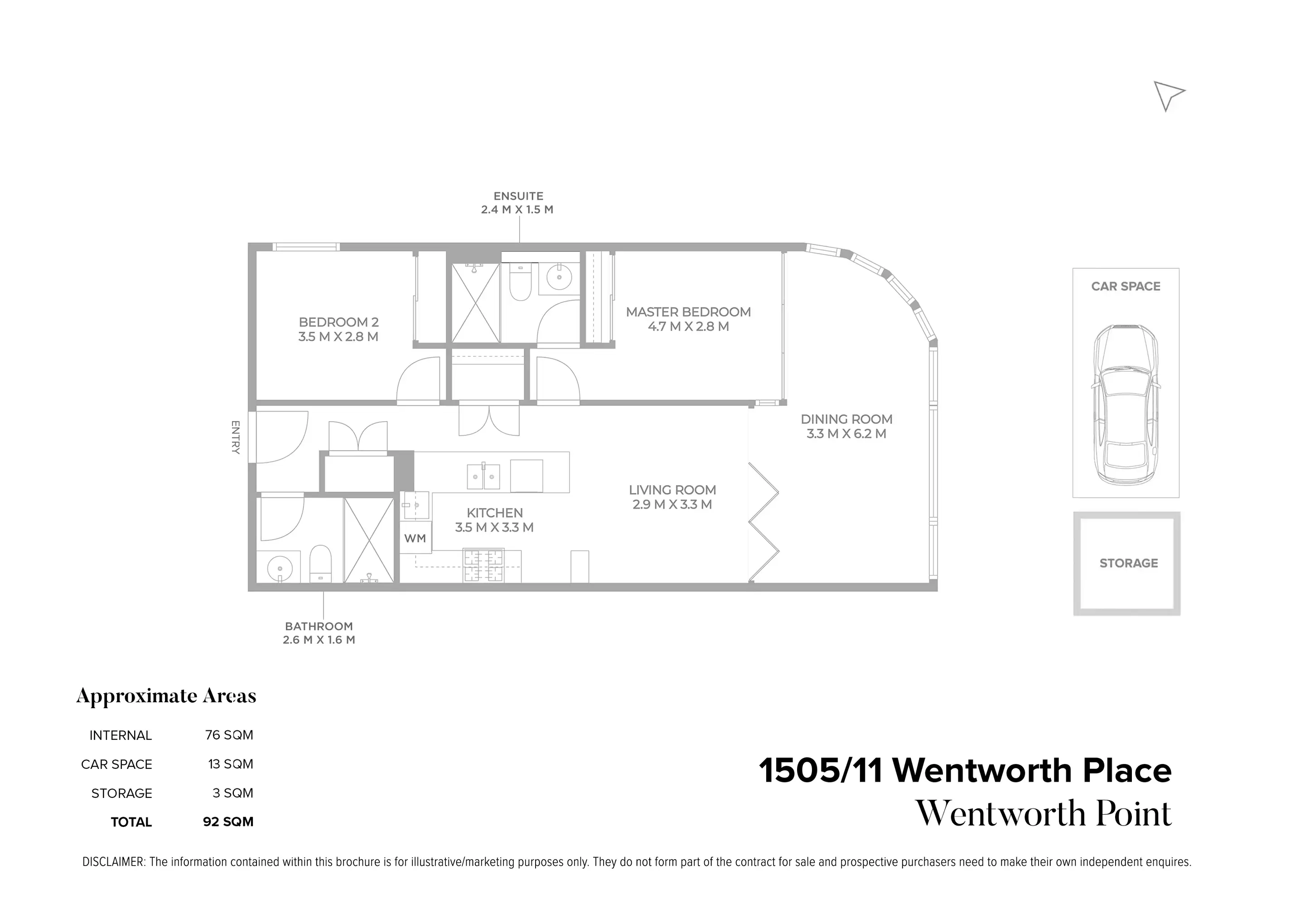 1505/11 Wentworth Place, Wentworth Point Sold by Chidiac Realty - floorplan