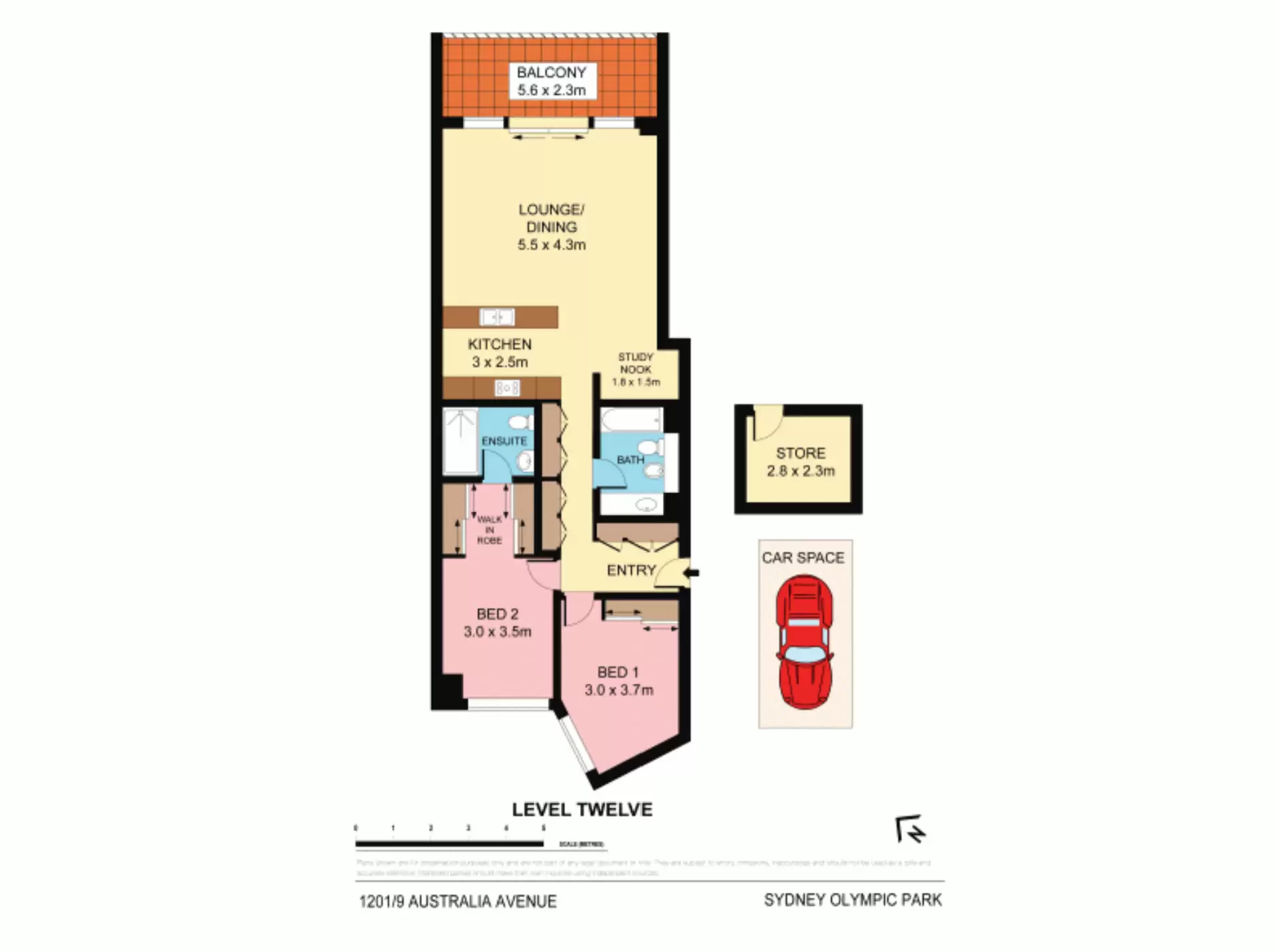 1201/9 Australia Avenue, Sydney Olympic Park For Lease by Chidiac Realty - floorplan