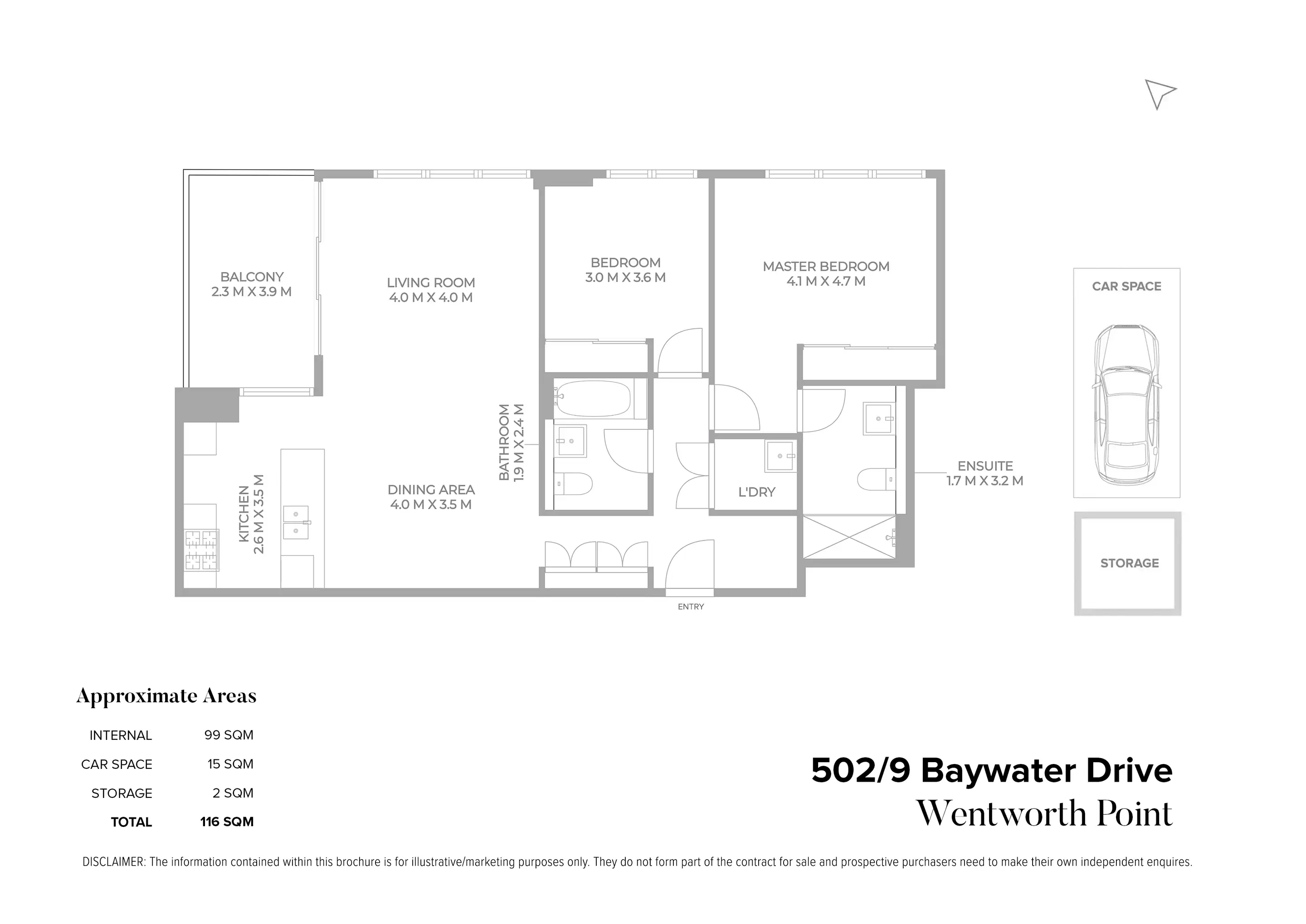 502/9 Baywater Drive, Wentworth Point Leased by Chidiac Realty - floorplan