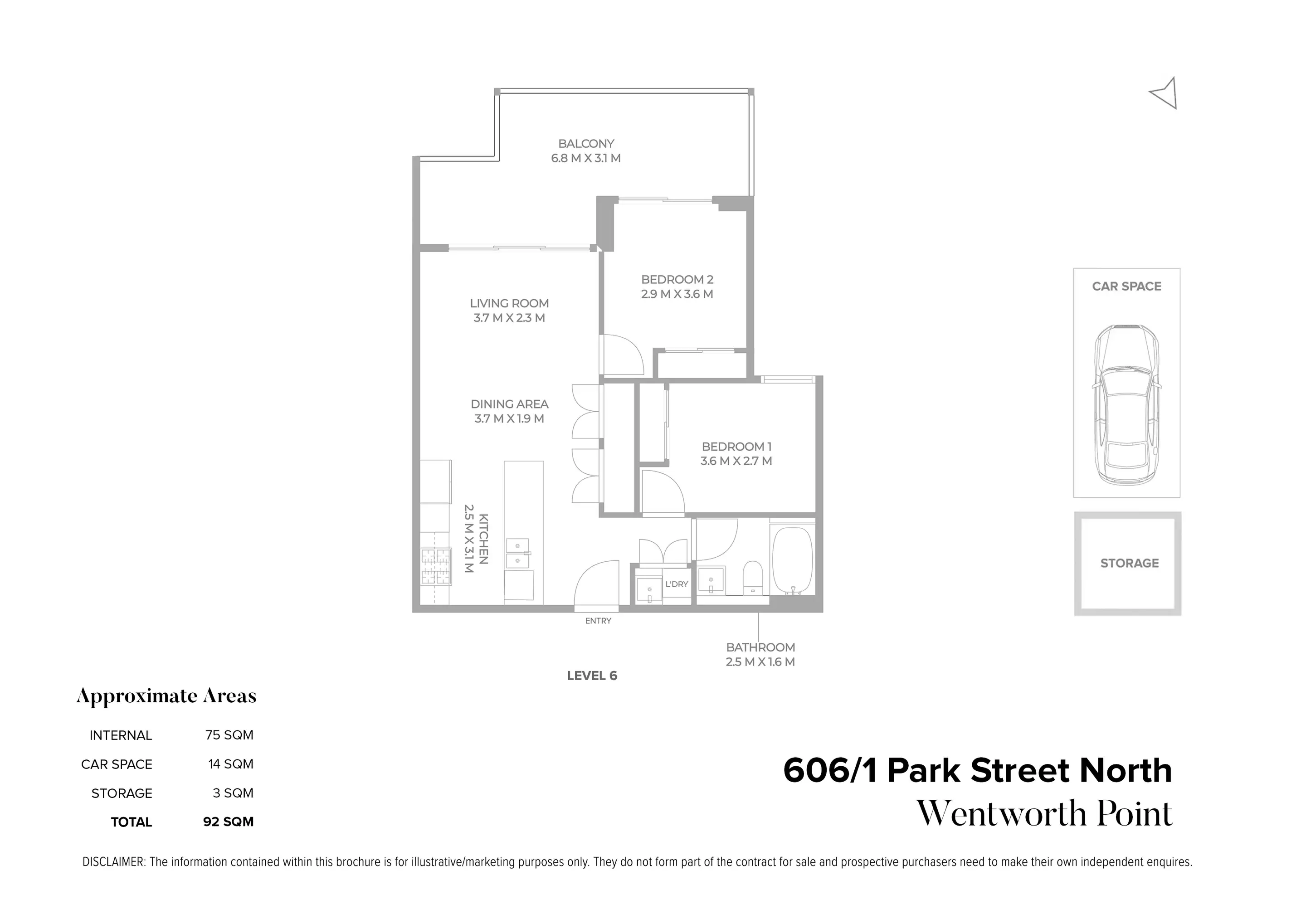 606/1 Park Street North, Wentworth Point Sold by Chidiac Realty - floorplan