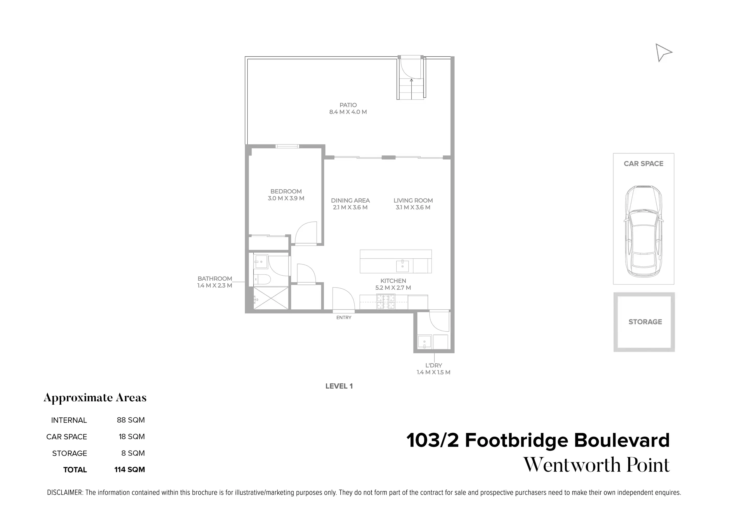 103/2 Footbridge Boulevard, Wentworth Point Sold by Chidiac Realty - floorplan