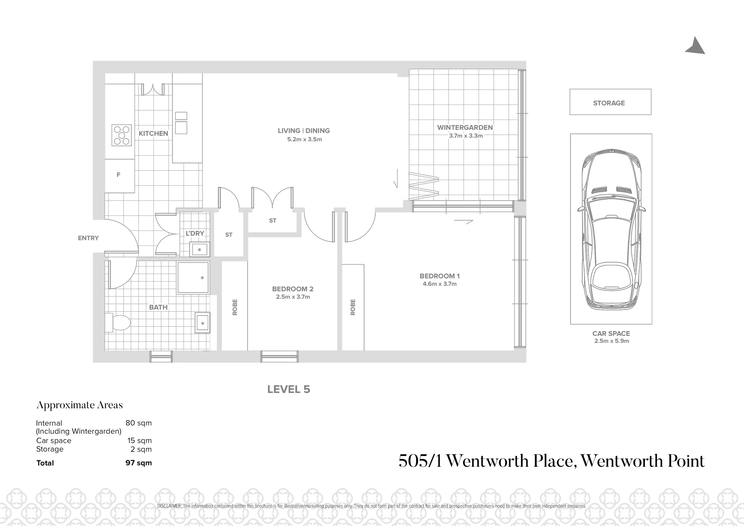 505/1 Wentworth Place, Wentworth Point Leased by Chidiac Realty - floorplan