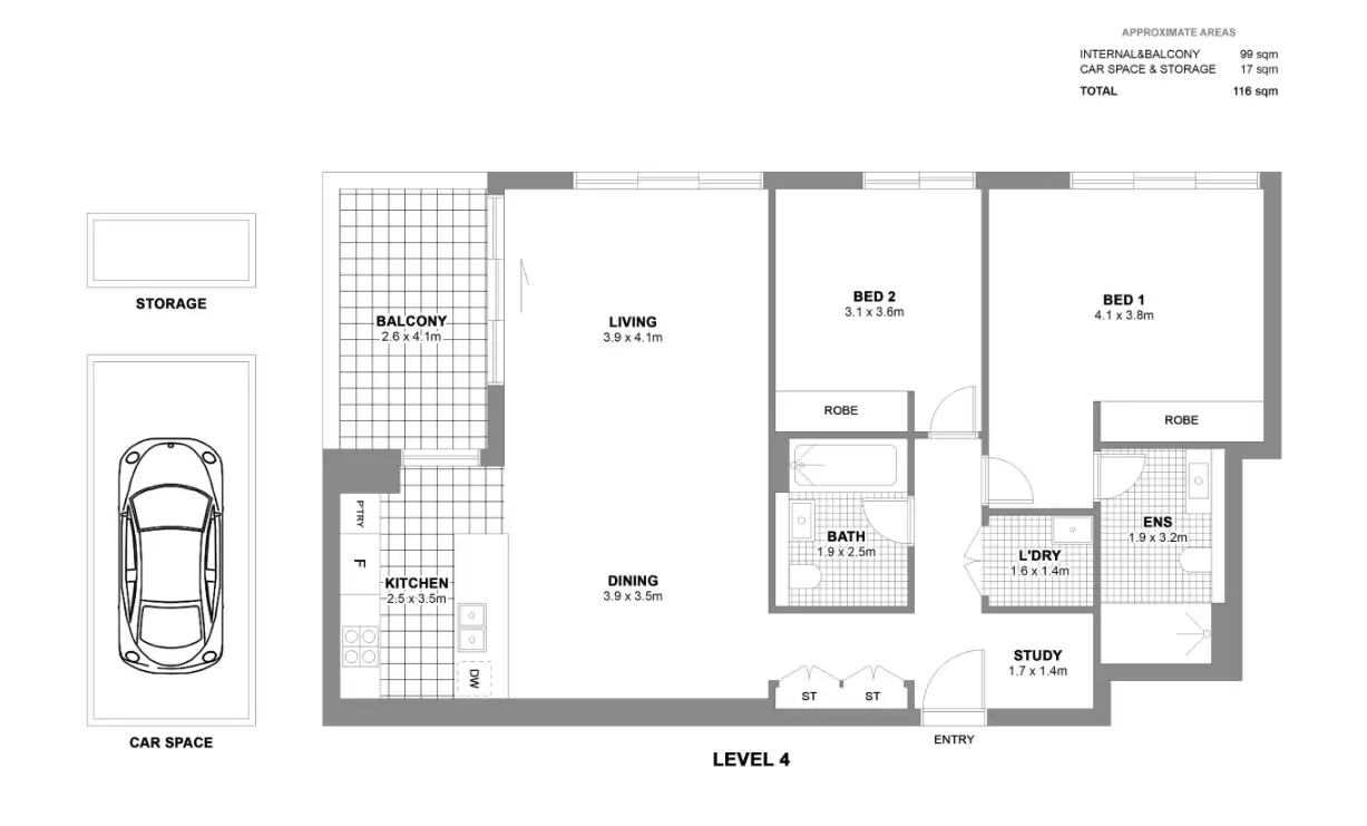 402/9 Baywater Drive, Wentworth Point For Lease by Chidiac Realty - floorplan