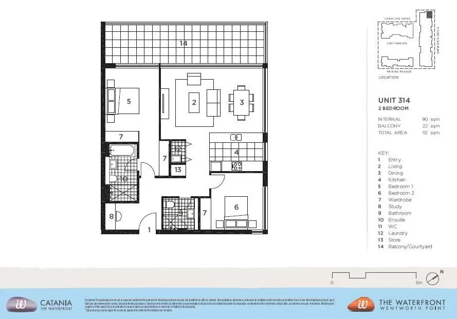 314/16 Baywater Drive, Wentworth Point Leased by Chidiac Realty - floorplan