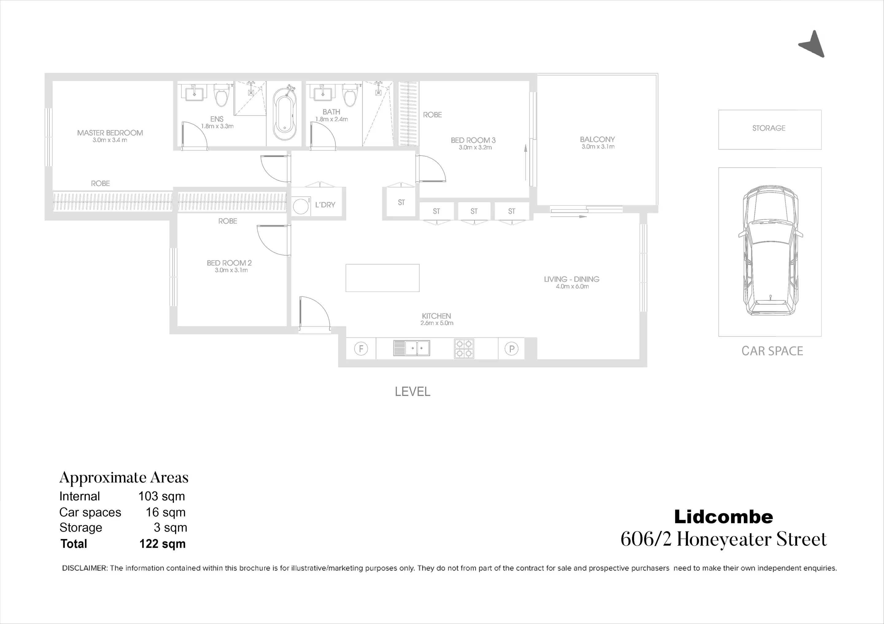 606/2 Honeyeater Street, Lidcombe Leased by Chidiac Realty - floorplan