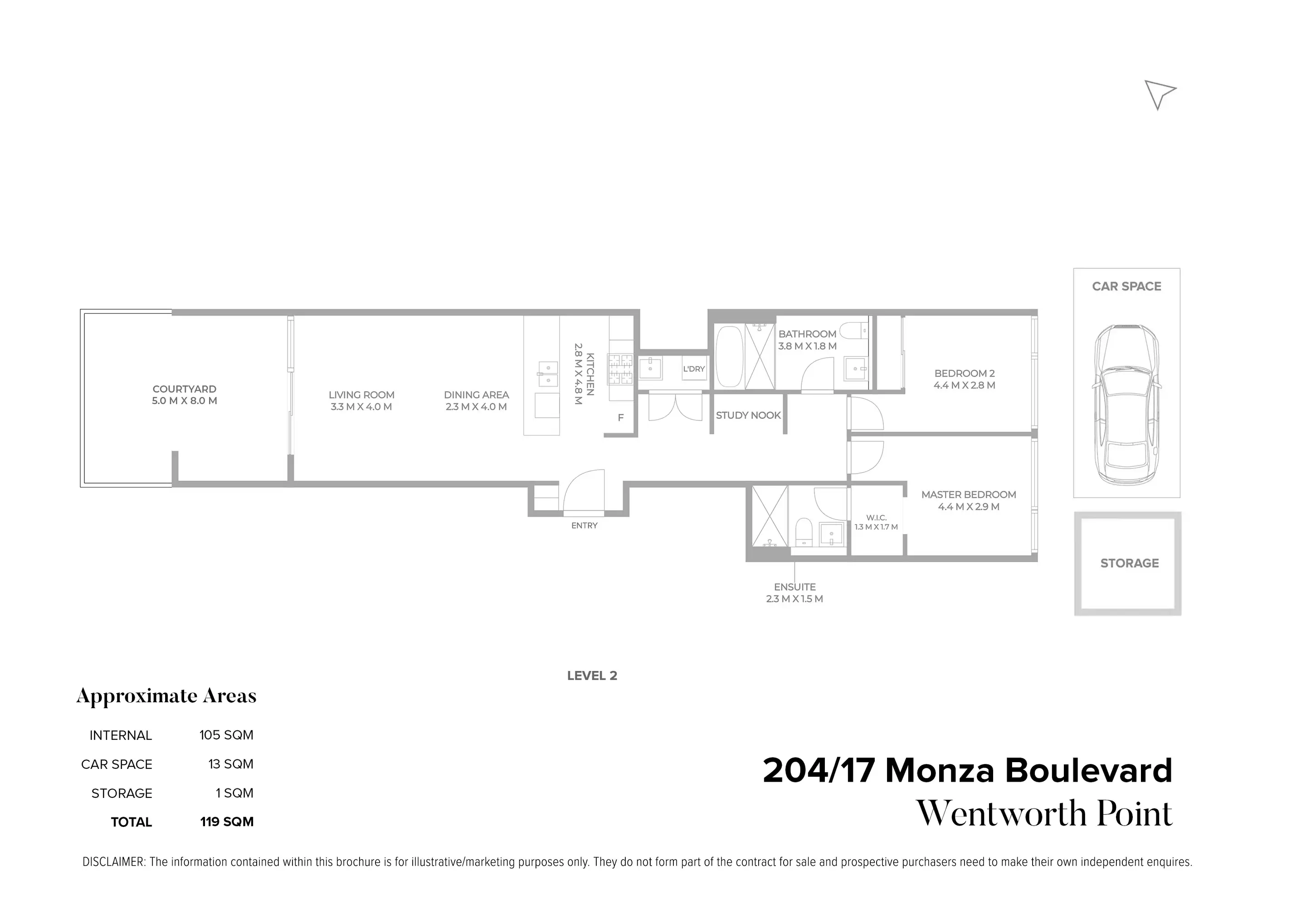 204/17 Monza Boulevard, Wentworth Point For Sale by Chidiac Realty - floorplan