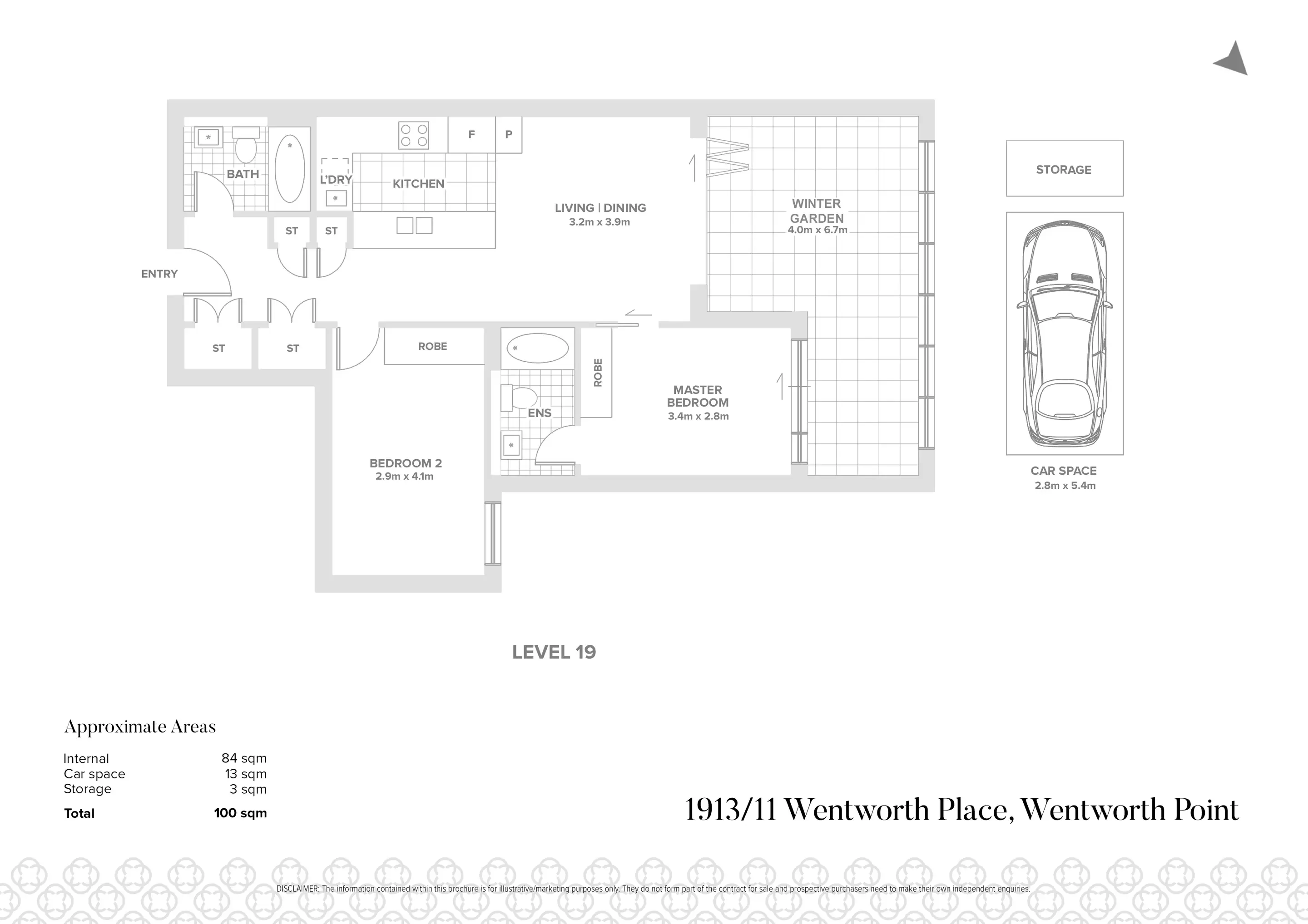 1913/11 Wentworth Place, Wentworth Point Leased by Chidiac Realty - floorplan