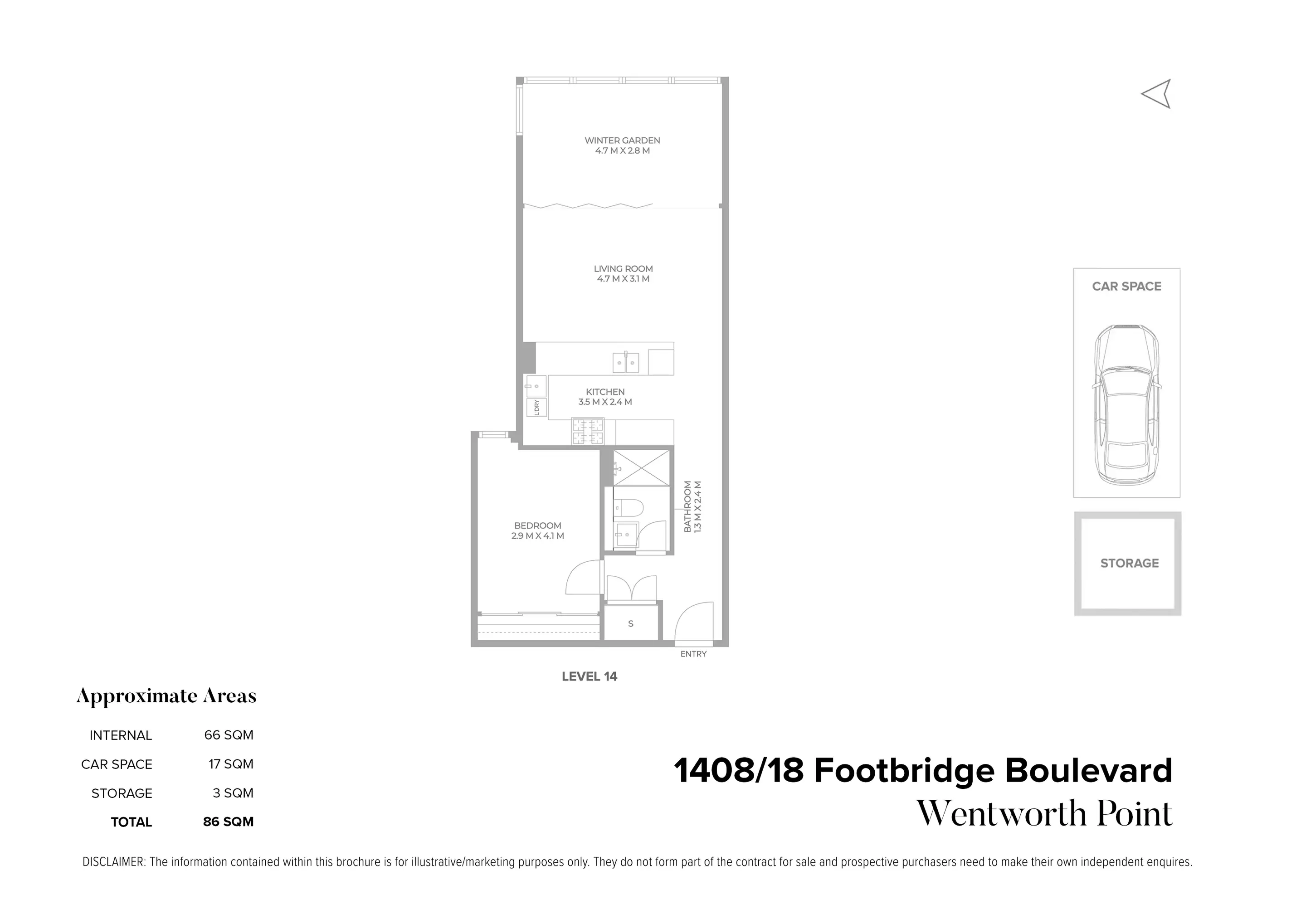 1408/18 Footbridge Boulevard, Wentworth Point For Sale by Chidiac Realty - floorplan