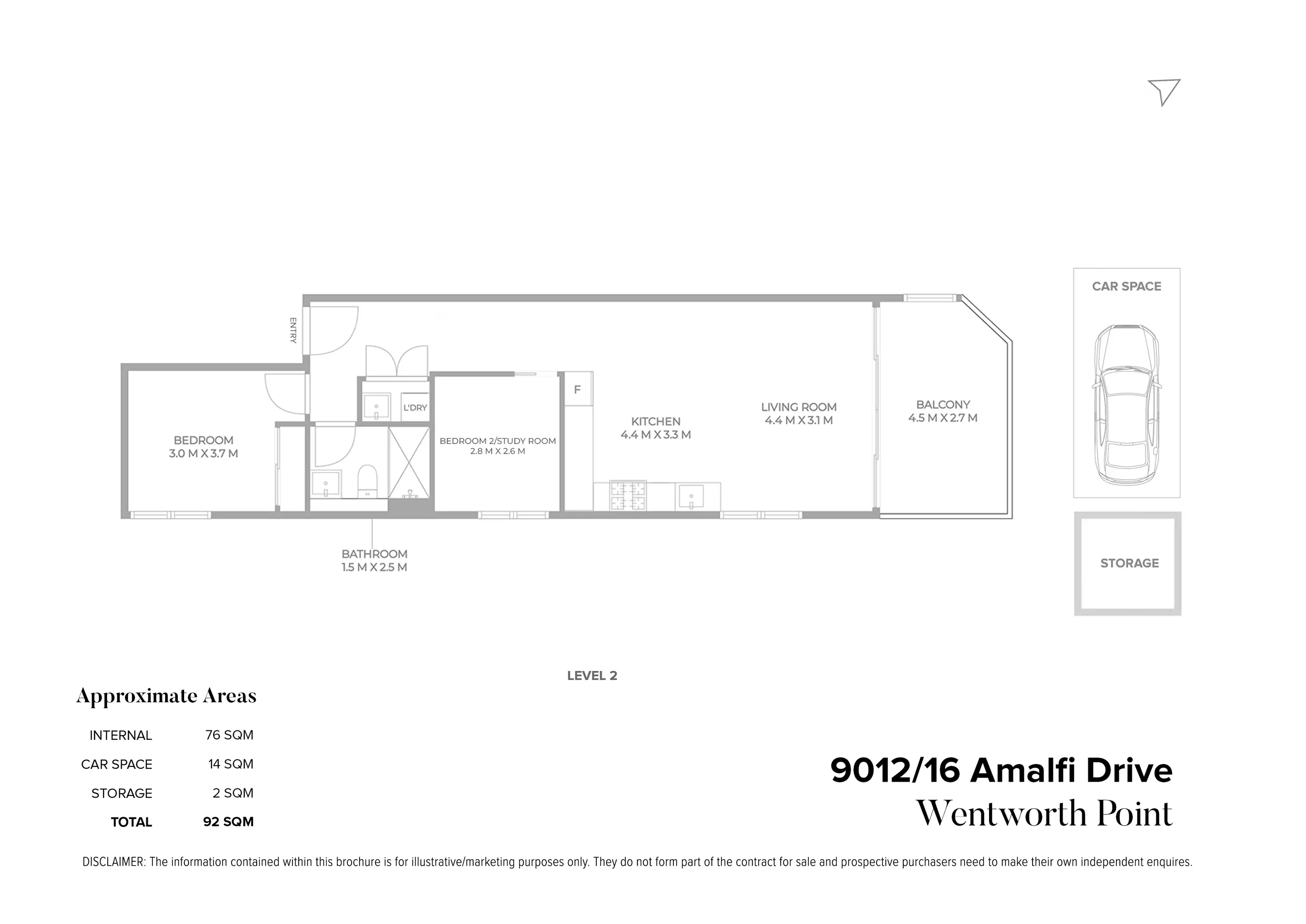 9012/16 Amalfi Drive, Wentworth Point For Sale by Chidiac Realty - floorplan