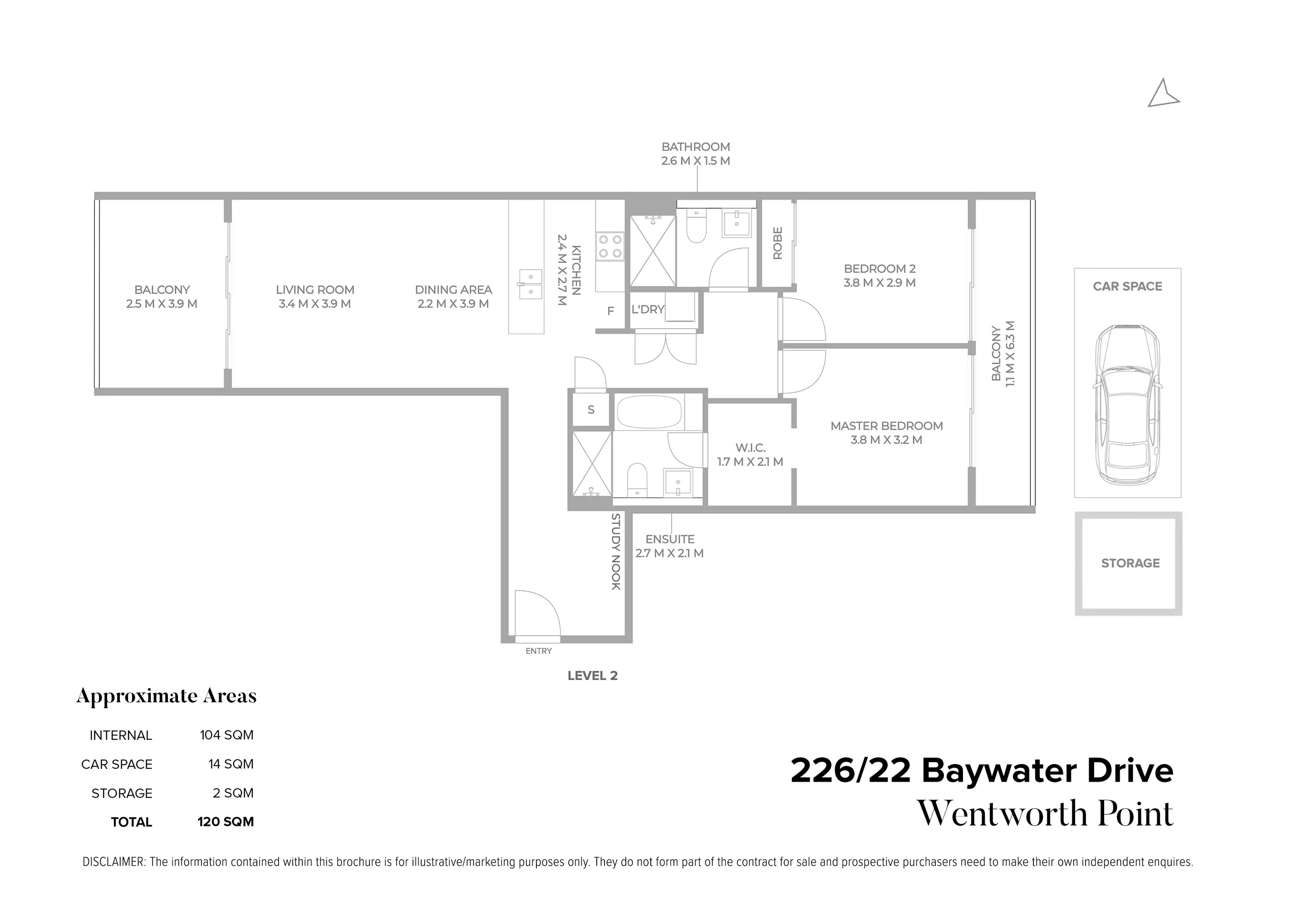 226/22 Baywater Drive, Wentworth Point For Sale by Chidiac Realty - floorplan