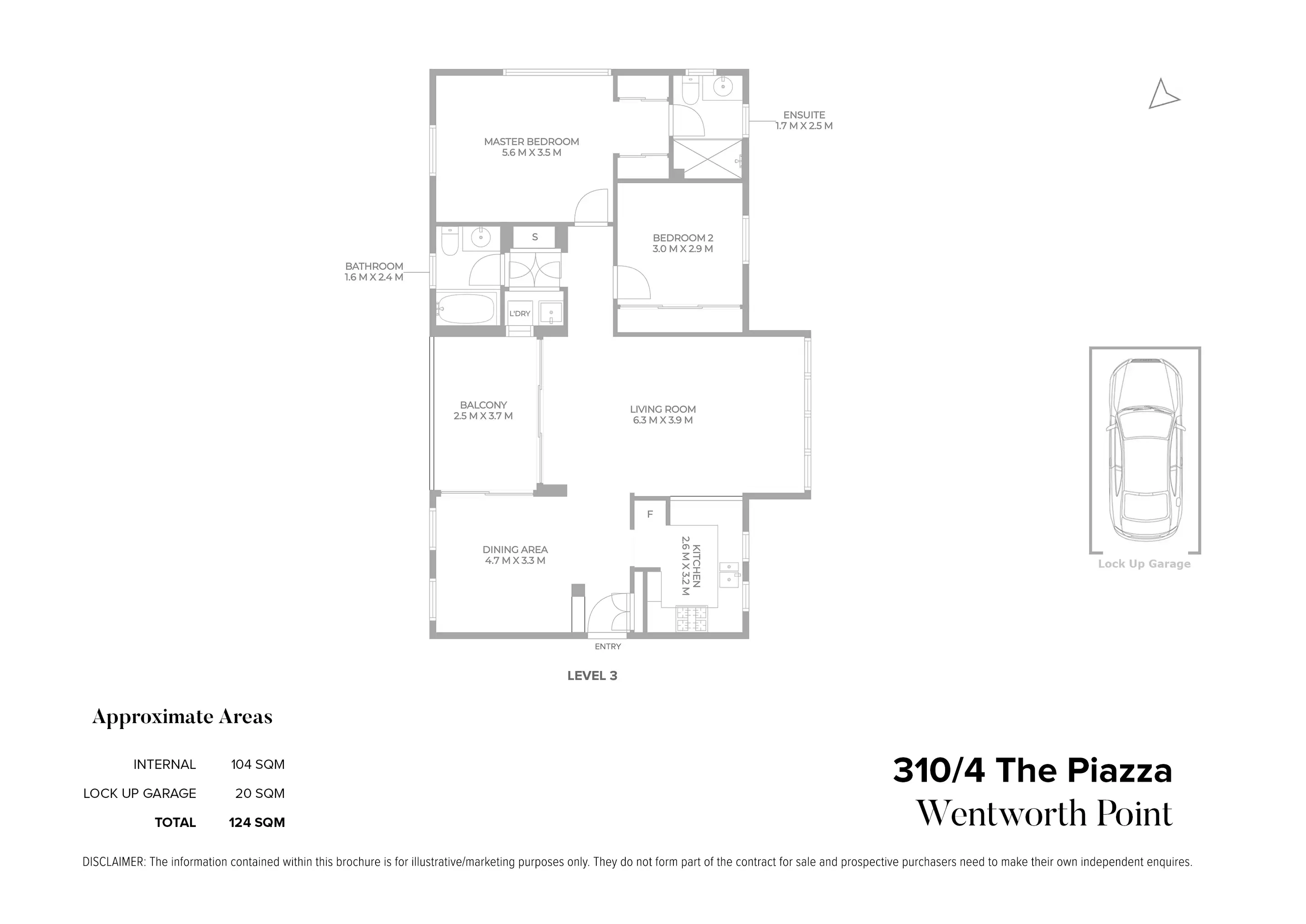 310/4 The Piazza, Wentworth Point Sold by Chidiac Realty - floorplan