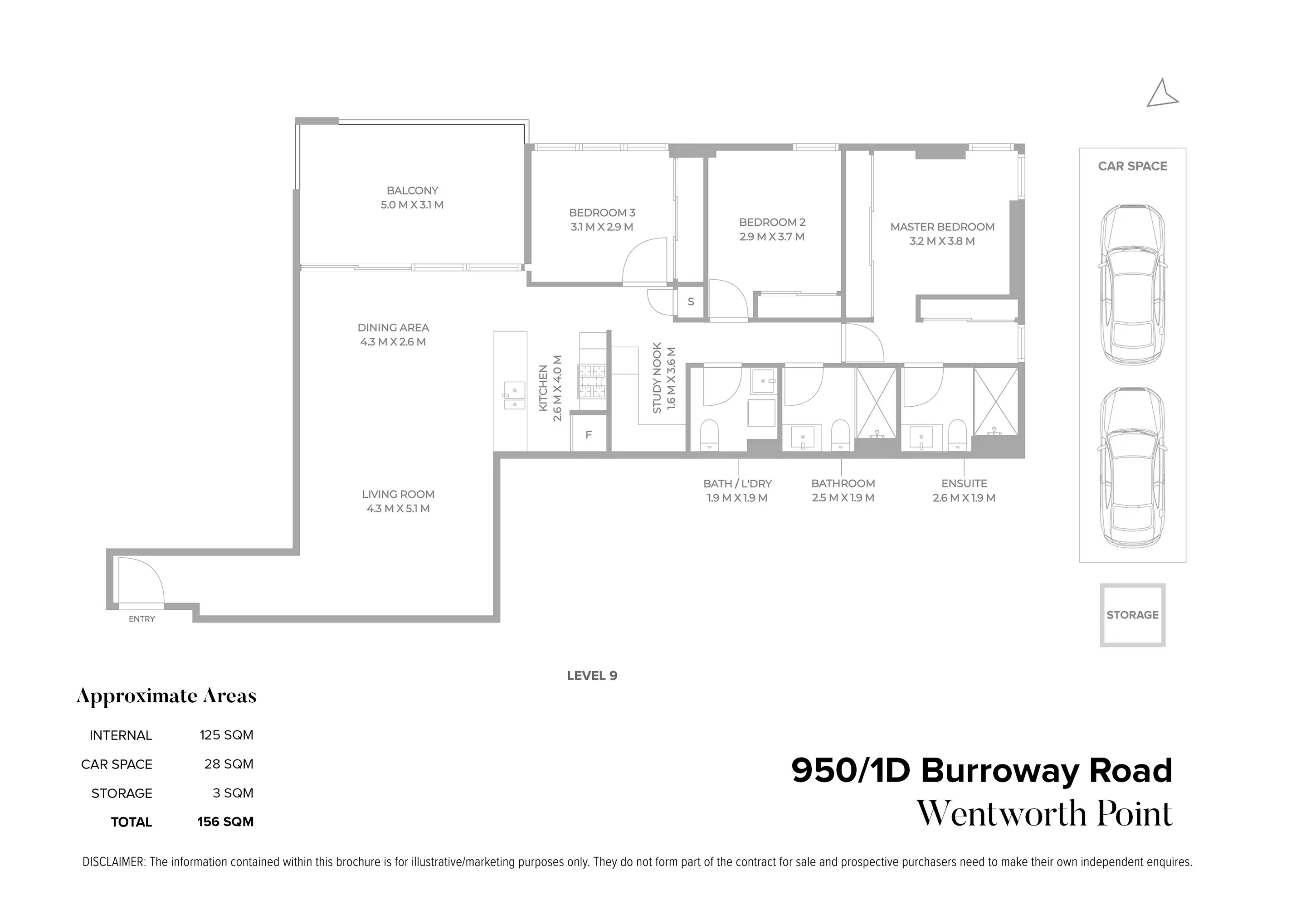 950/1D Burroway Road, Wentworth Point For Sale by Chidiac Realty - floorplan