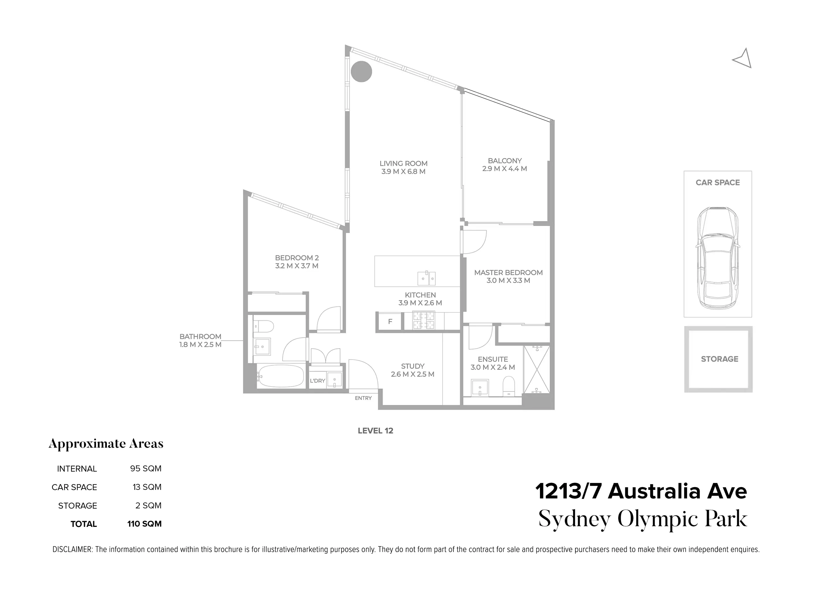 1213/7 Australia Avenue, Sydney Olympic Park For Sale by Chidiac Realty - floorplan