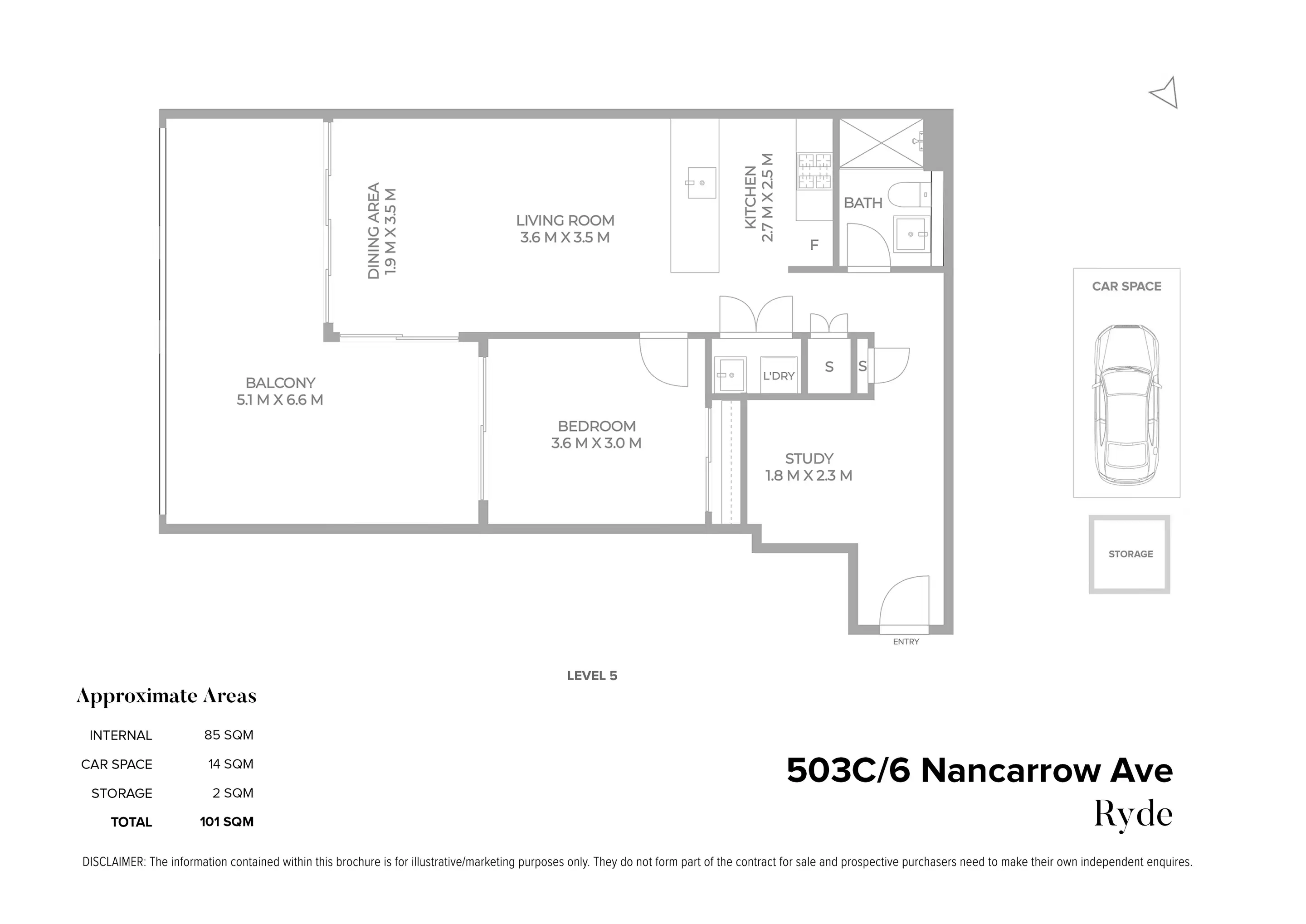 503C/6 Nancarrow Avenue, Ryde Sold by Chidiac Realty - floorplan