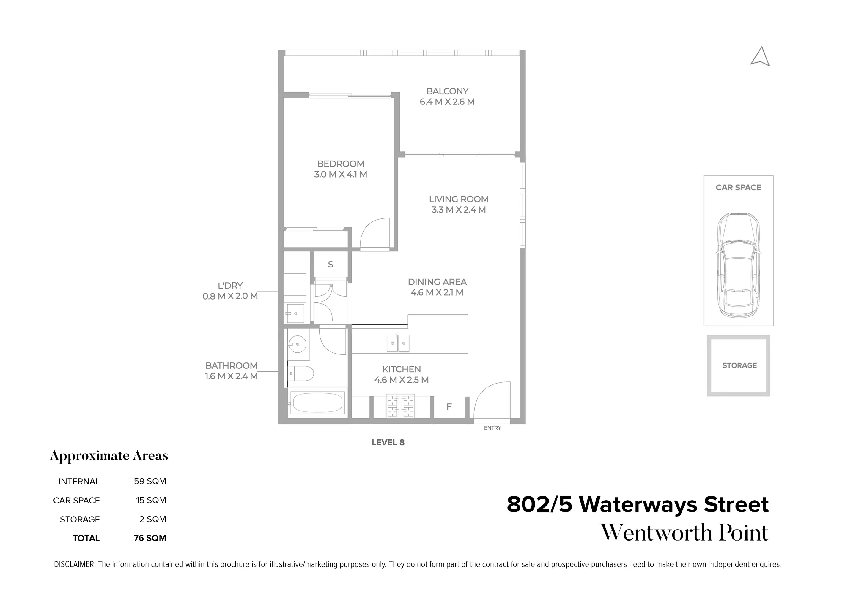 802/5 Waterways Street, Wentworth Point Sold by Chidiac Realty - floorplan