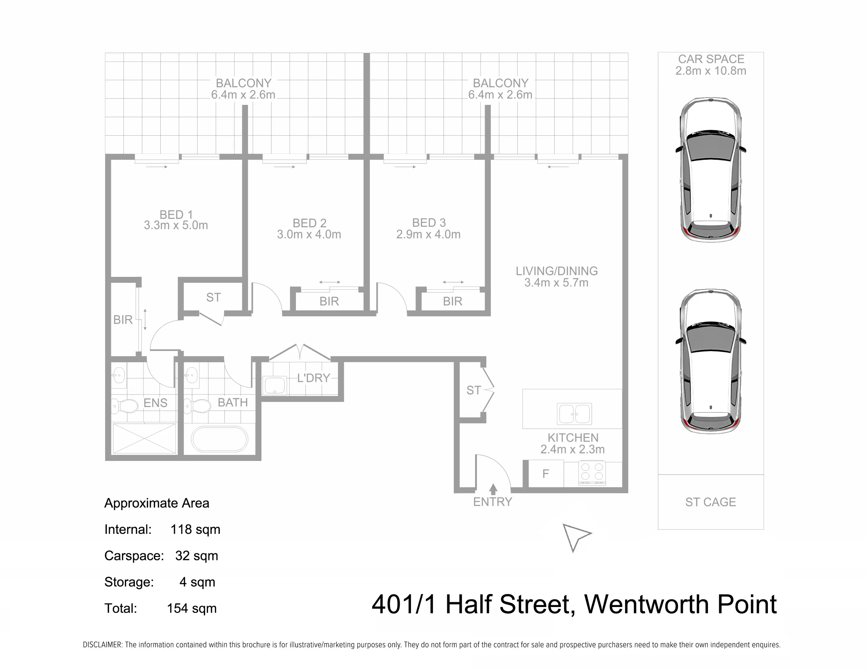 401/1 Half Street, Wentworth Point Sold by Chidiac Realty - floorplan