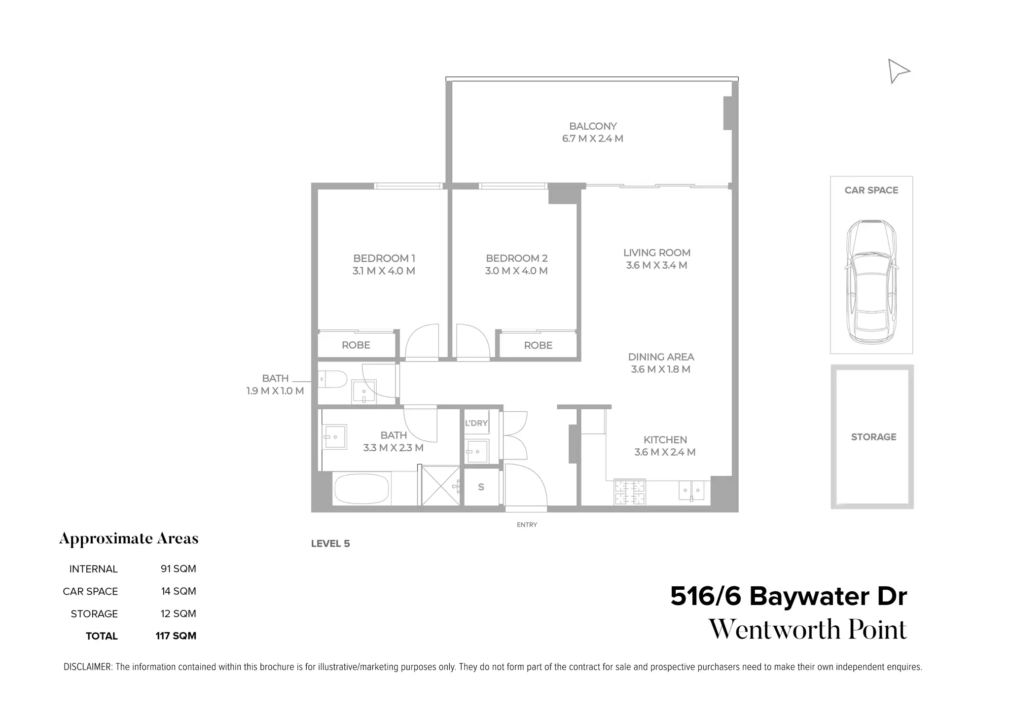 516/6 Baywater Drive, Wentworth Point For Sale by Chidiac Realty - floorplan
