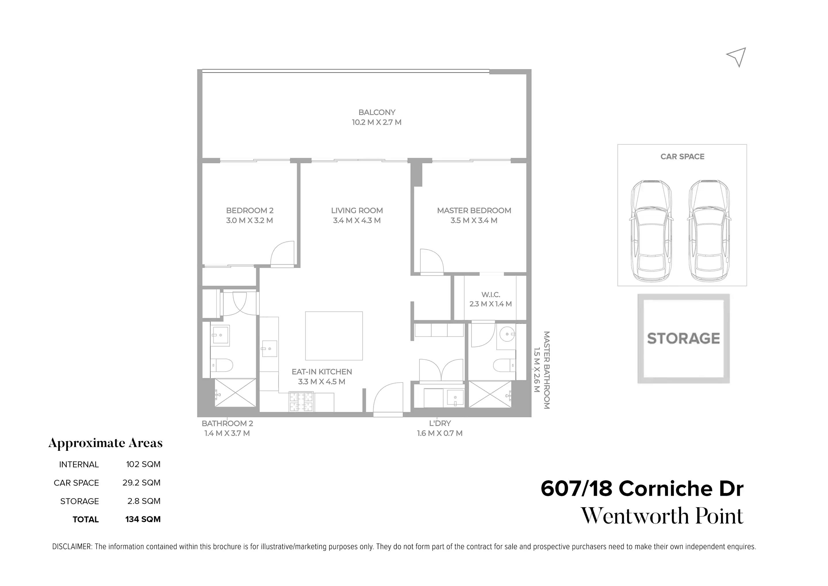 607/18 Corniche Drive, Wentworth Point For Sale by Chidiac Realty - floorplan