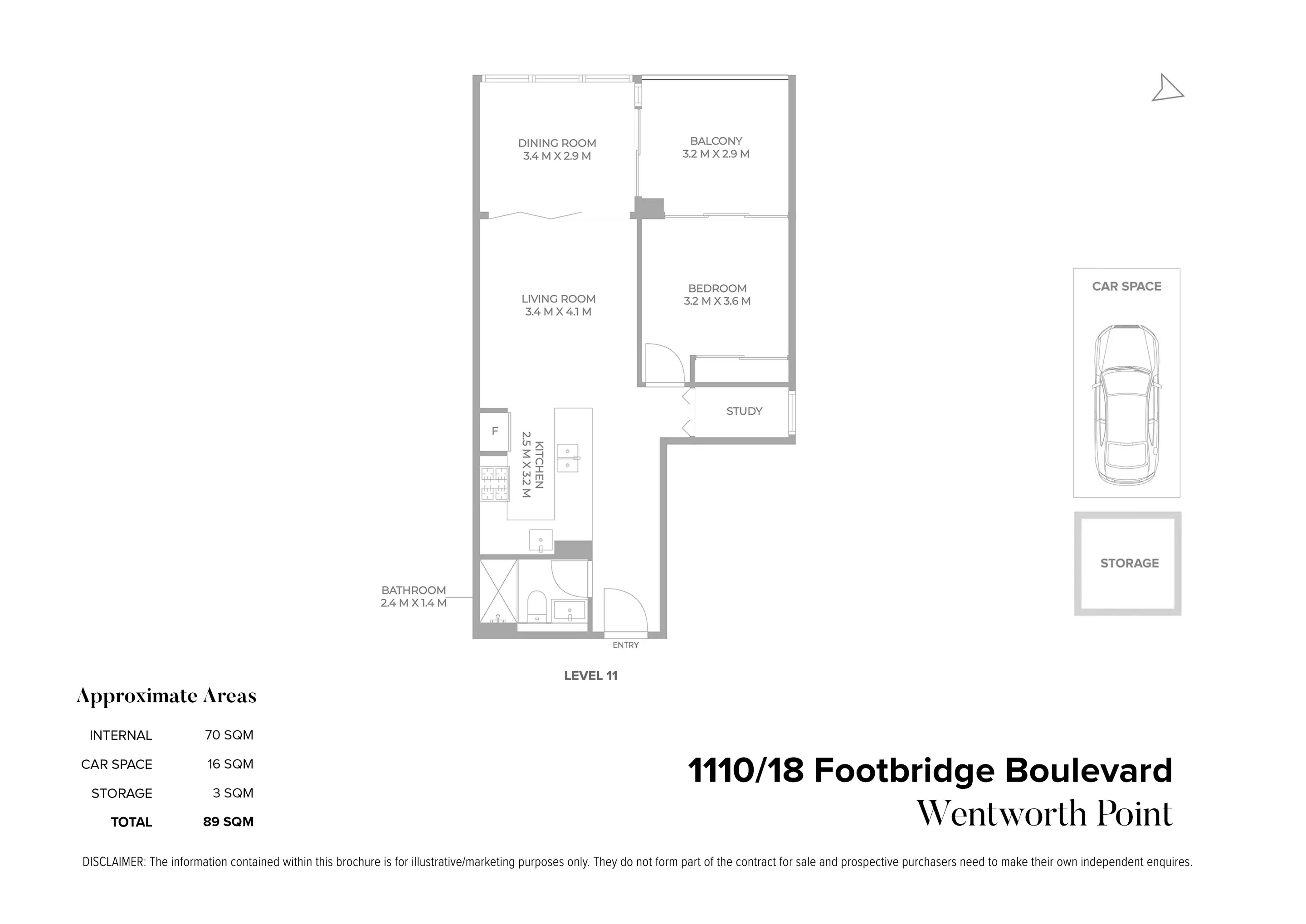 1110/18 Footbridge Boulevard, Wentworth Point Sold by Chidiac Realty - floorplan