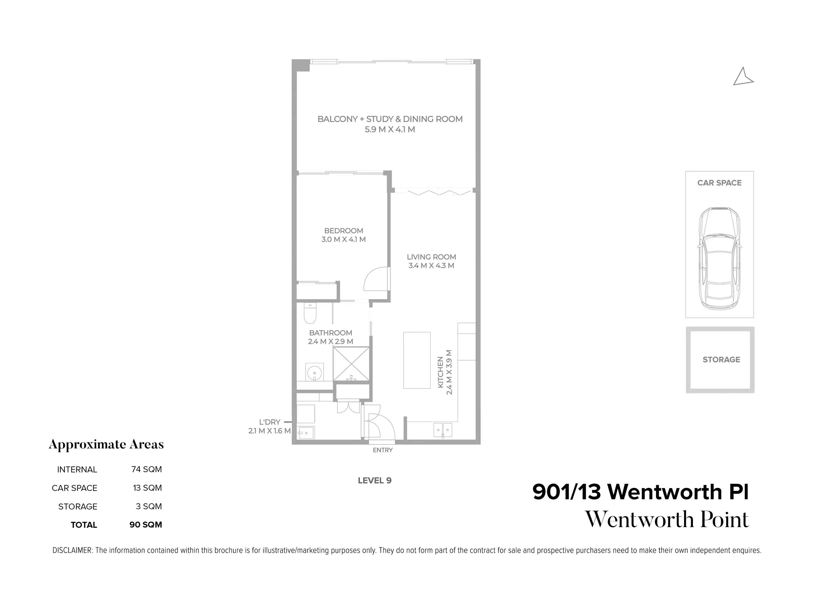 901/13 Wentworth Place, Wentworth Point For Sale by Chidiac Realty - floorplan