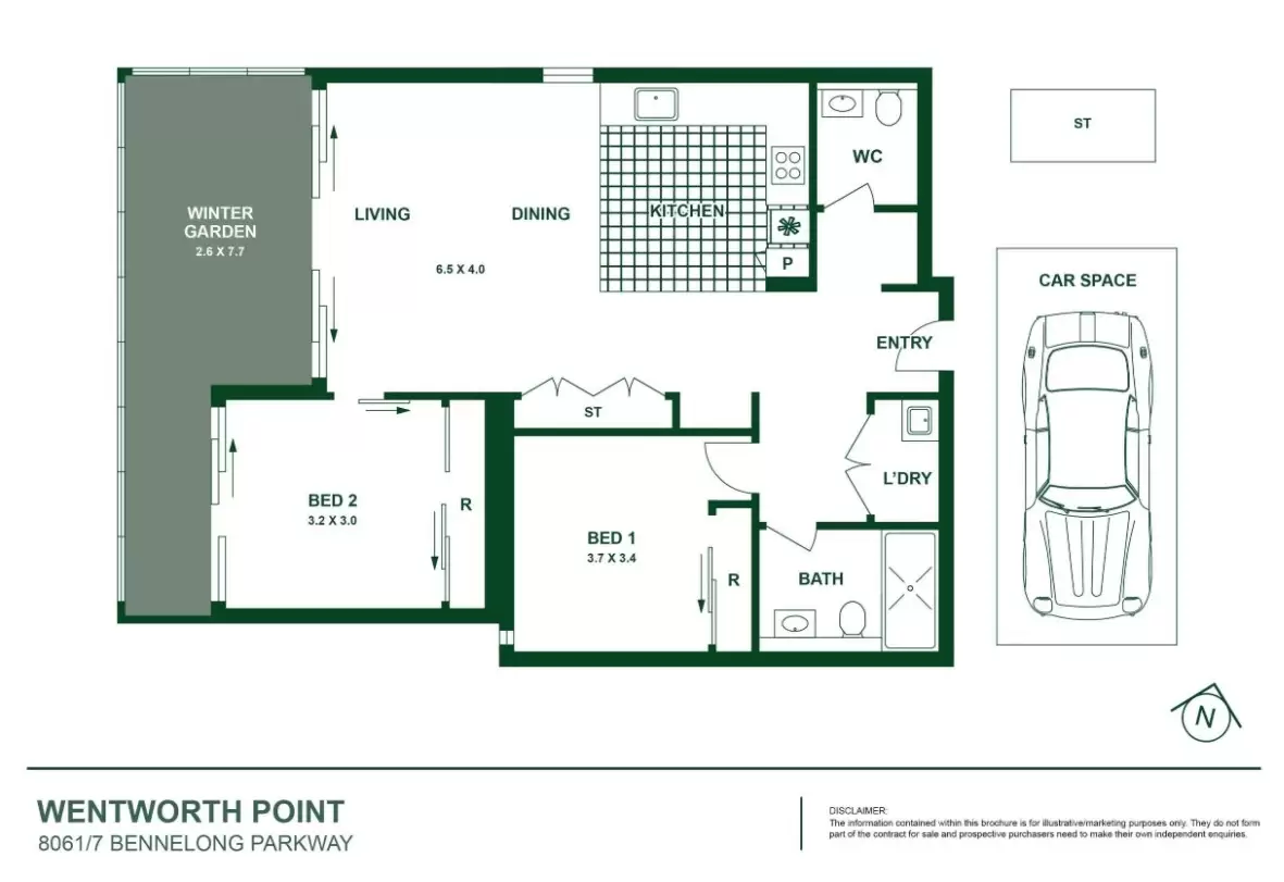8061/7 Bennelong Parkway, Wentworth Point Leased by Chidiac Realty - floorplan
